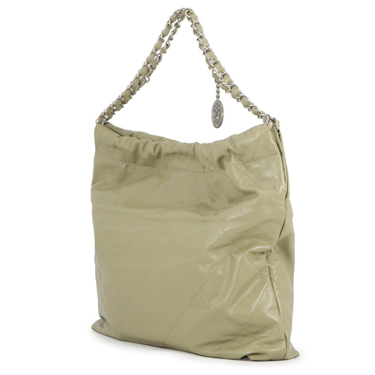 Chanel Khaki Leather Handbag (Pre-Owned)