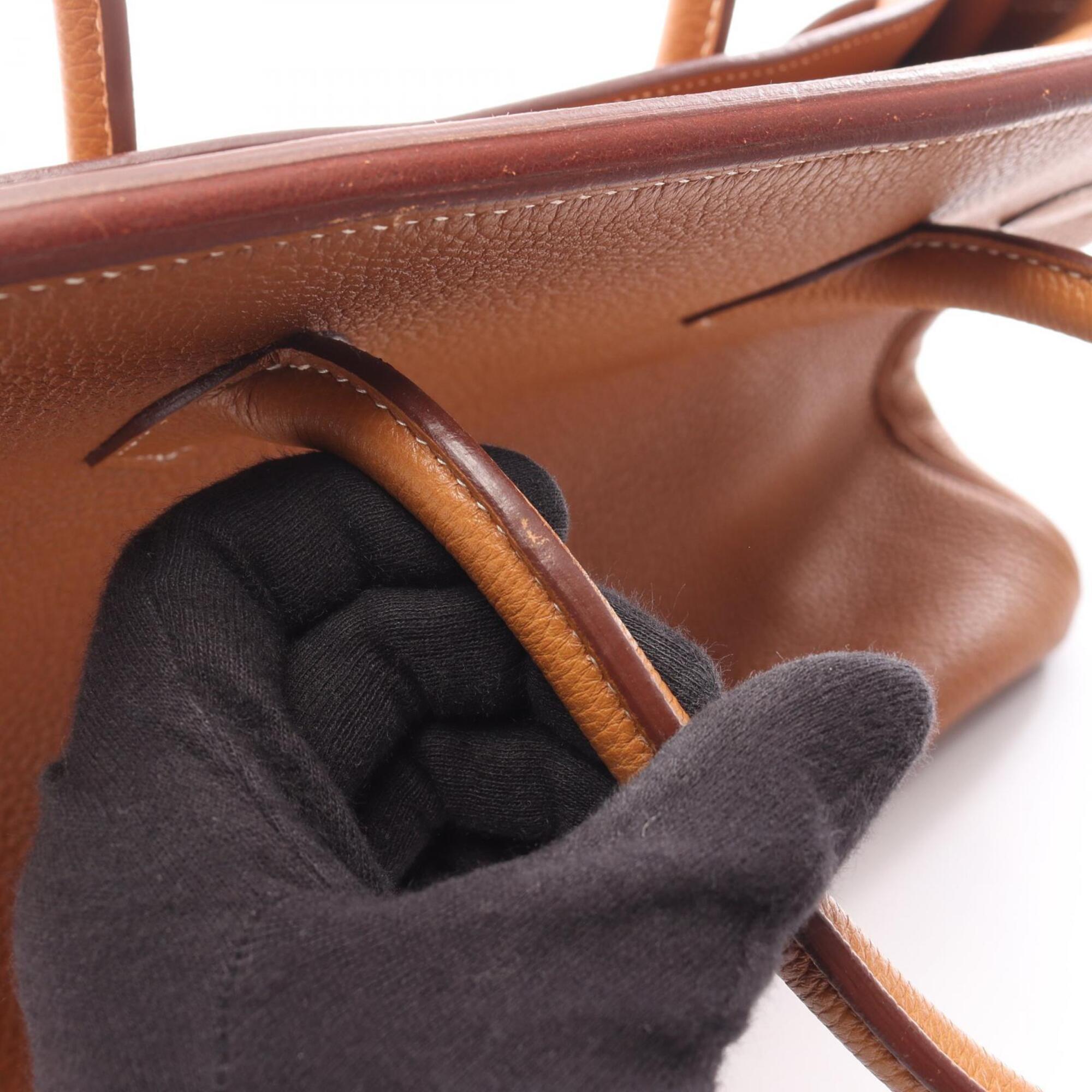 Hermes Brown Togo Leather Handbag (Pre-Owned)