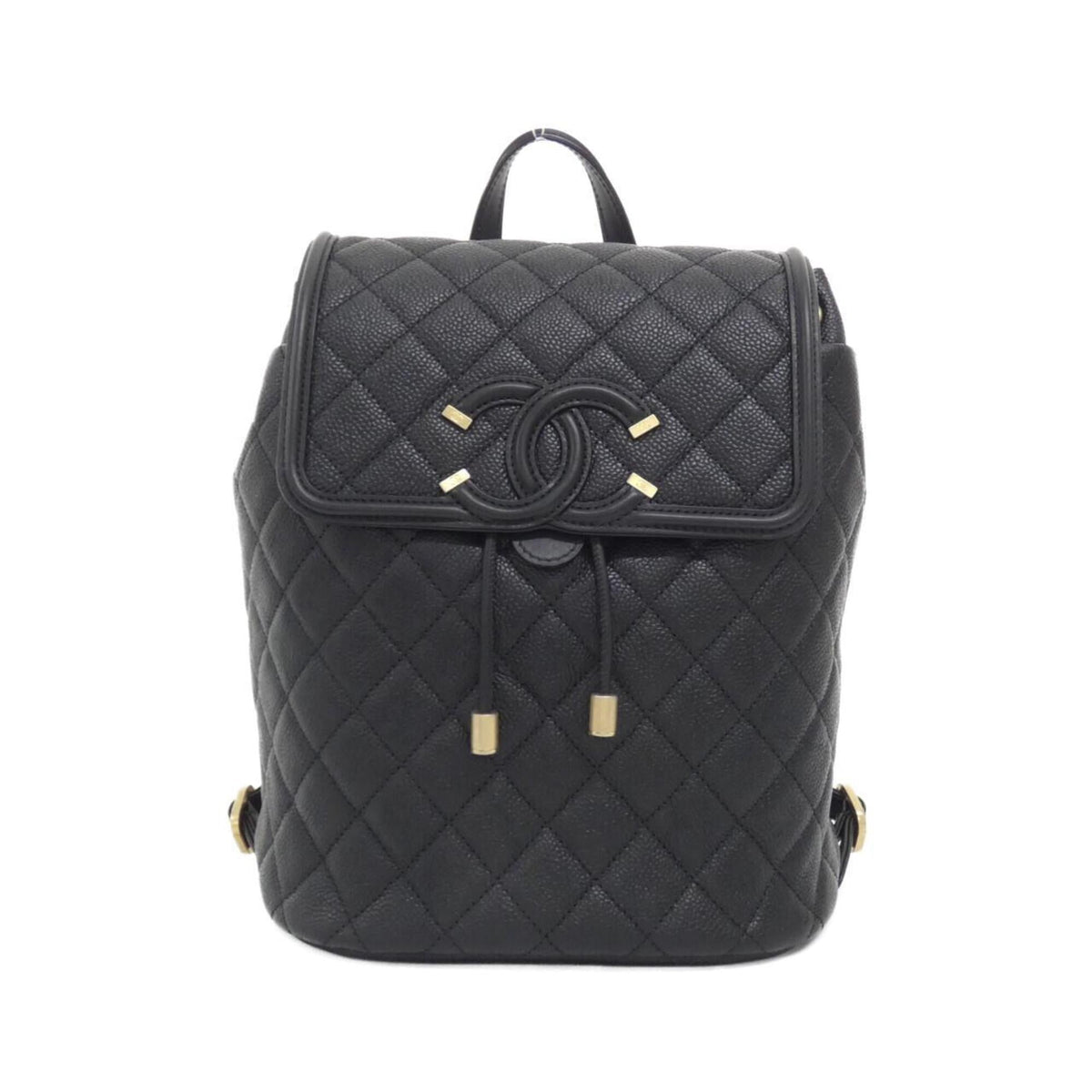 Chanel Black Grained Calfskin Backpack (Pre-Owned)