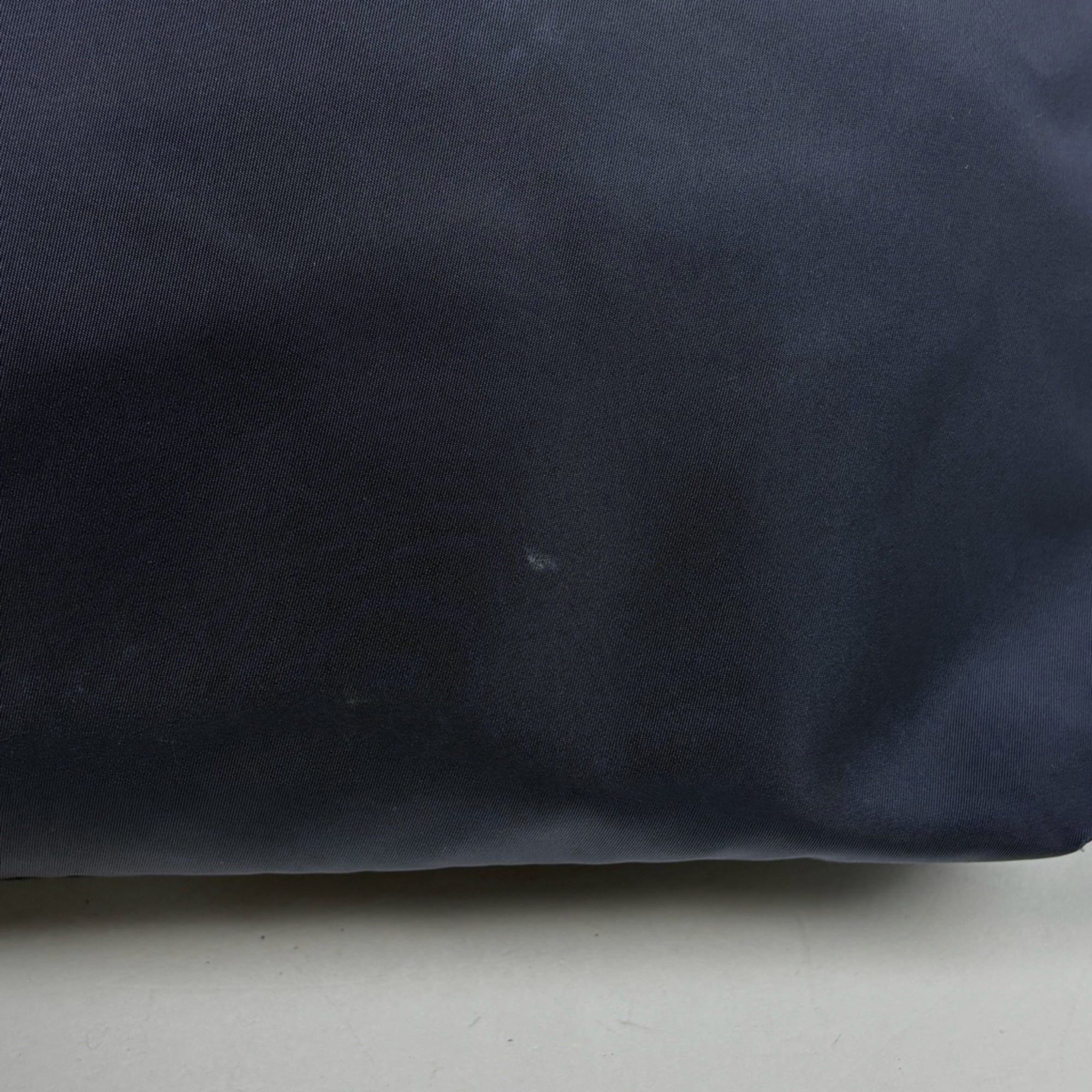 Prada Navy Nylon Leather Tote Bag (Pre-Owned)