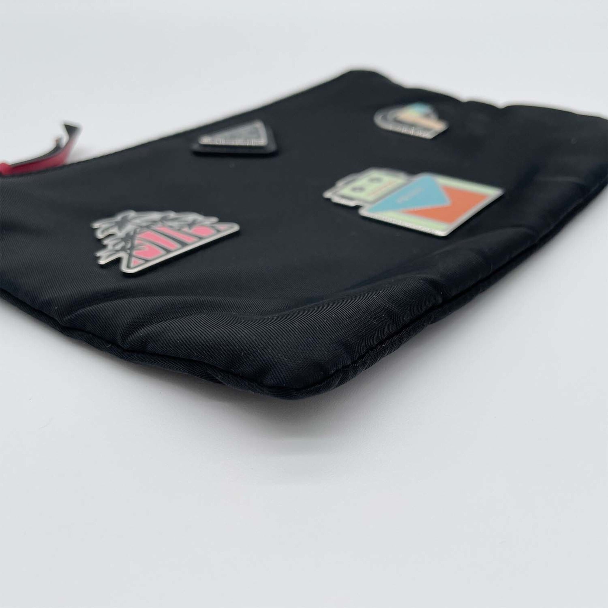 Prada Black Nylon Clutch Bag Pouch (Pre-Owned)