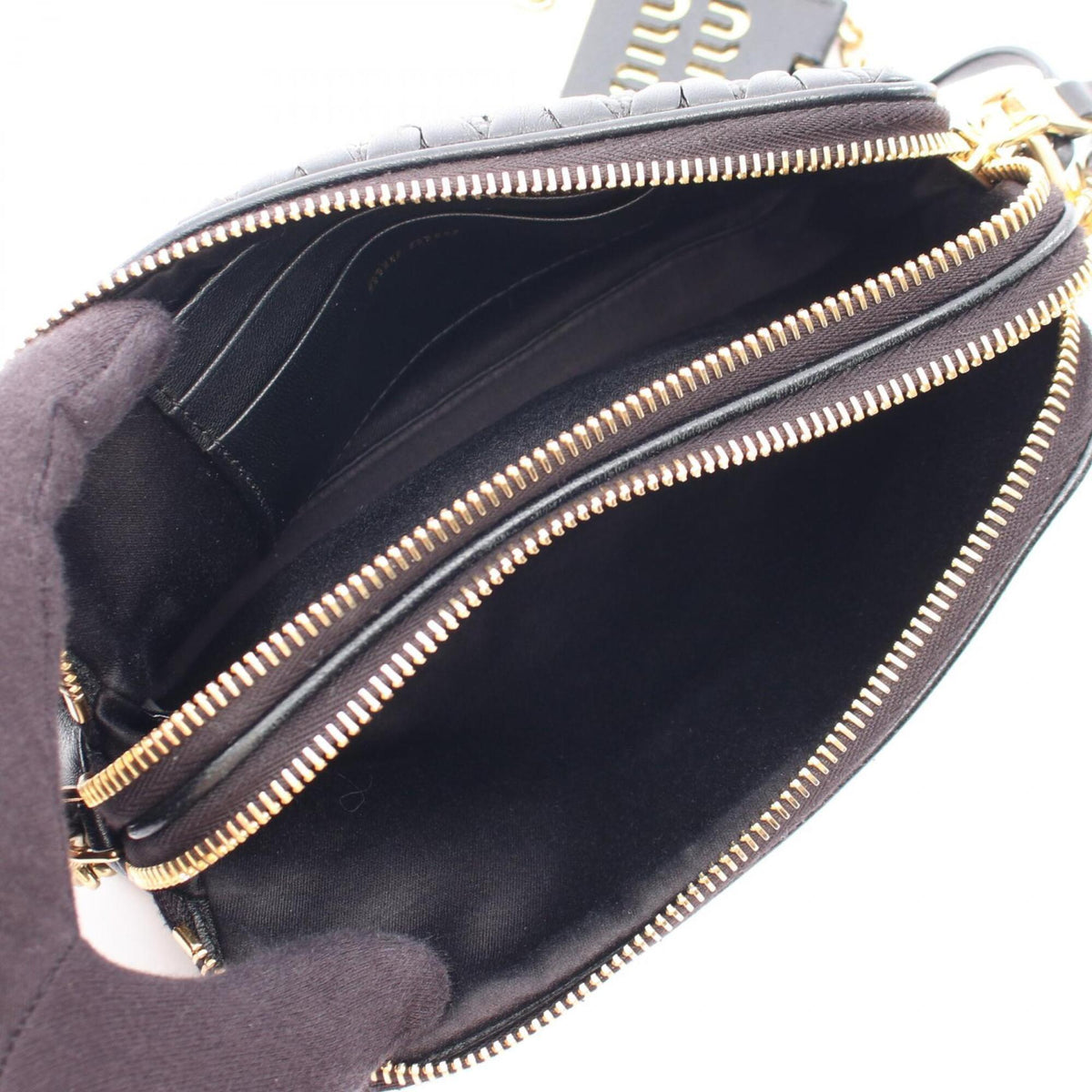 Miu Miu Black Leather Handbag Shoulder Bag (Pre-Owned)