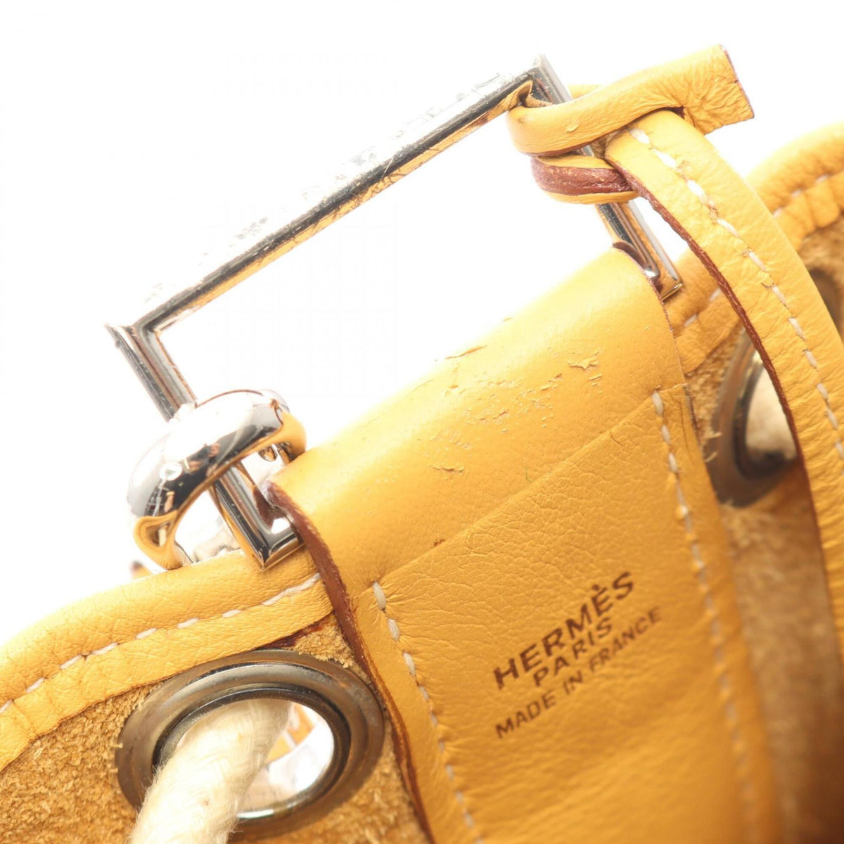 Hermes Beige Taurillon Clemence Leather Handbag Shoulder Bag (Pre-Owned)