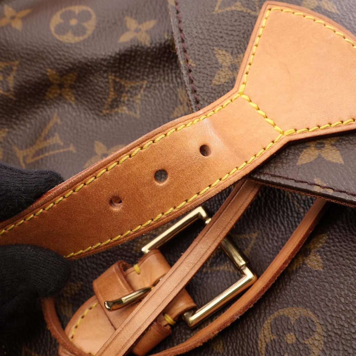 Louis Vuitton Brown Monogram Coated Canvas Leather Backpack (Pre-Owned)