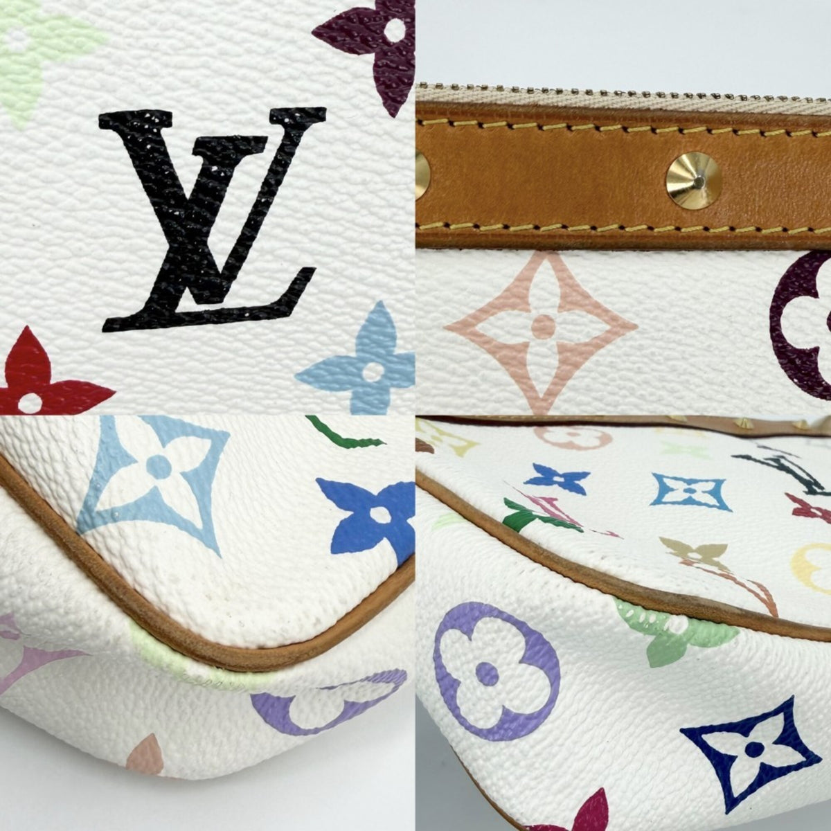 Louis Vuitton Multi-Color White Monogram Multicolore Shoulder Bag (Pre-Owned)