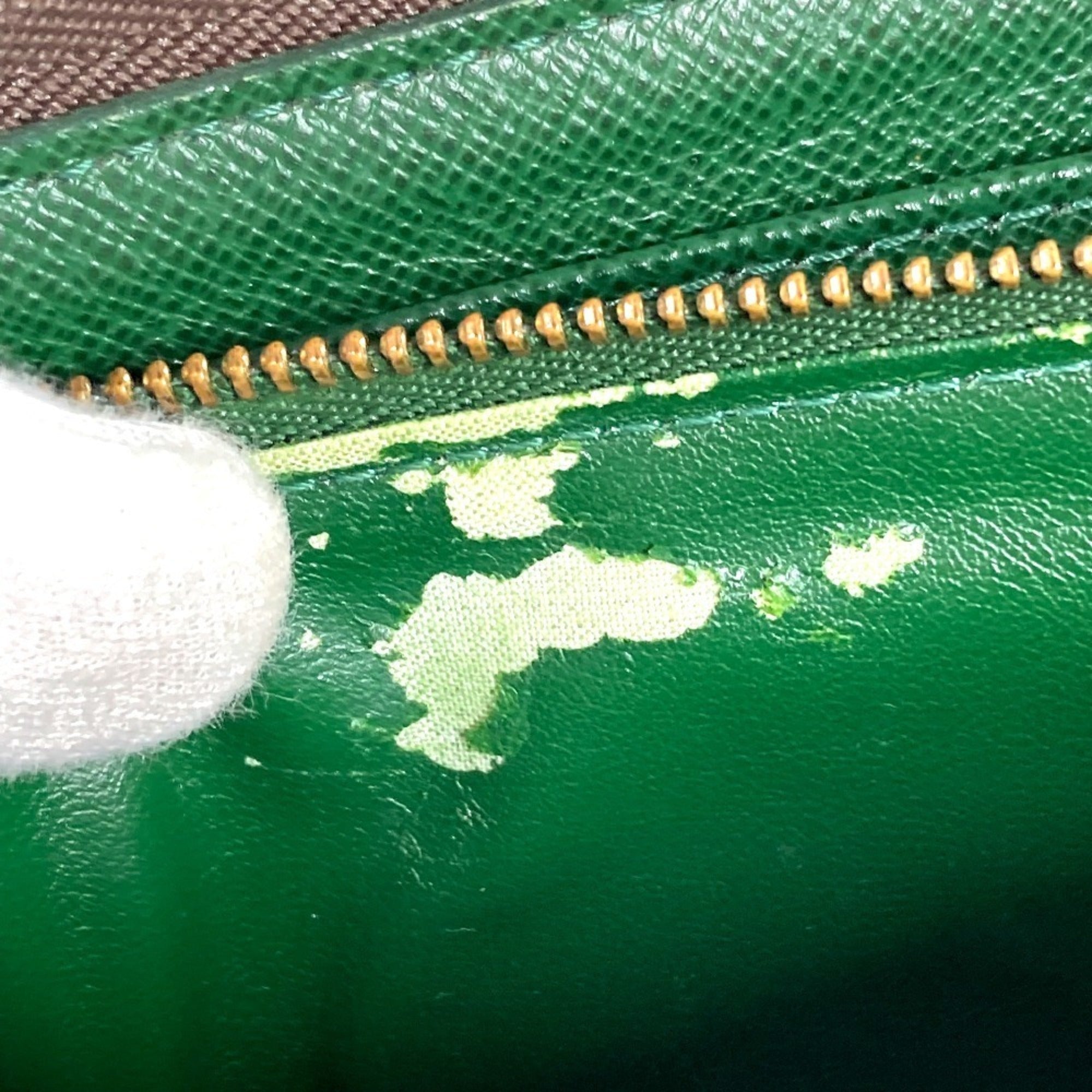 Louis Vuitton Brown Green Monogram Long Wallet (Bi-Fold) (Pre-Owned)