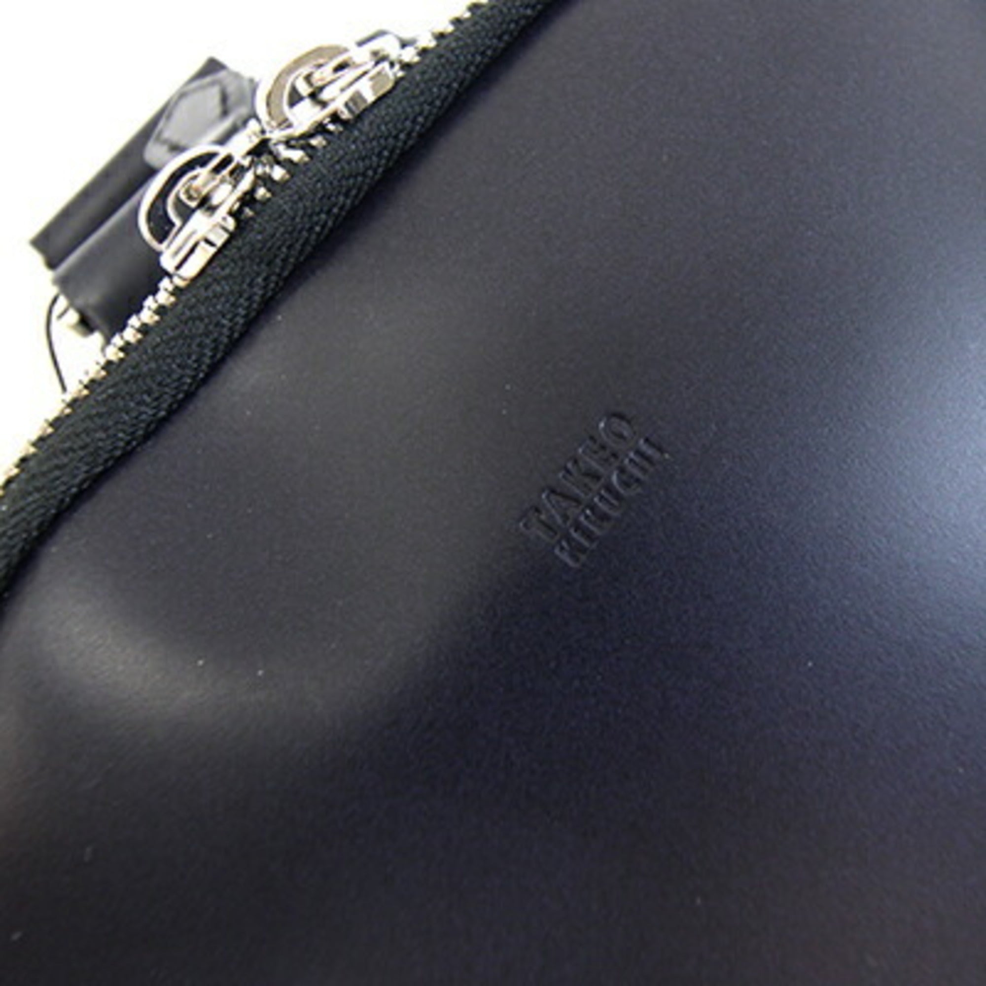 Takeo Kikuchi Black Dark Navy Leather Backpack Sling Bag (Pre-Owned)