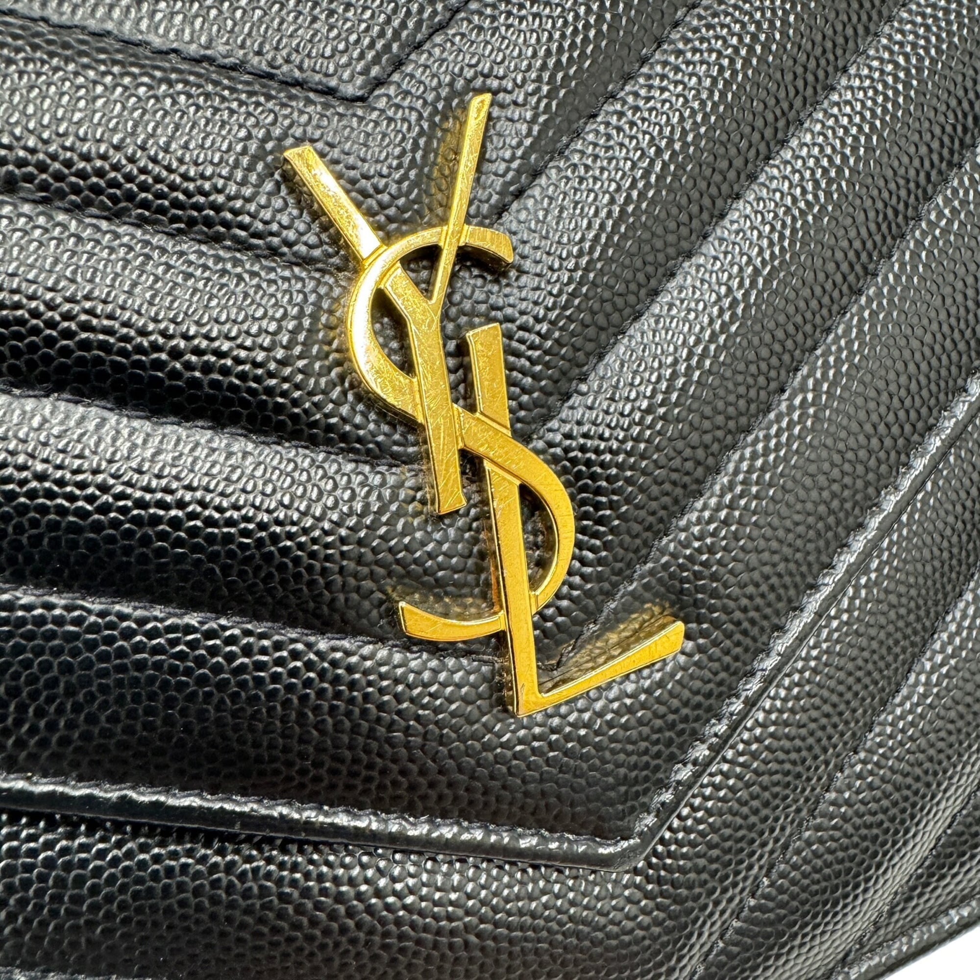 Saint Laurent Black Chain/Shoulder Wallet (Pre-Owned)