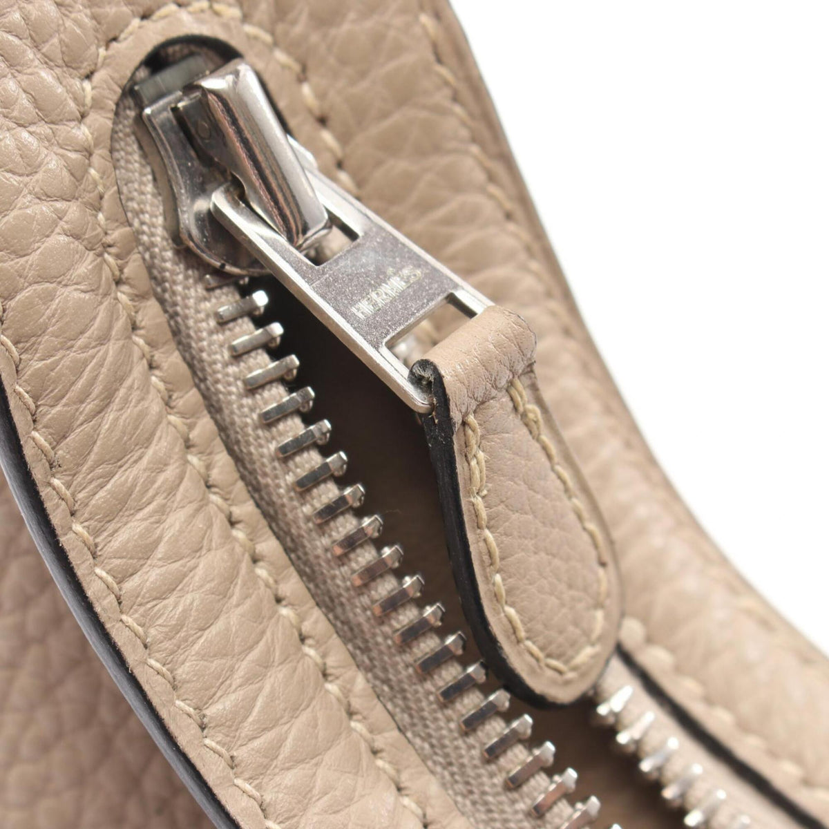 Hermes Beige Togo Leather Handbag Shoulder Bag (Pre-Owned)