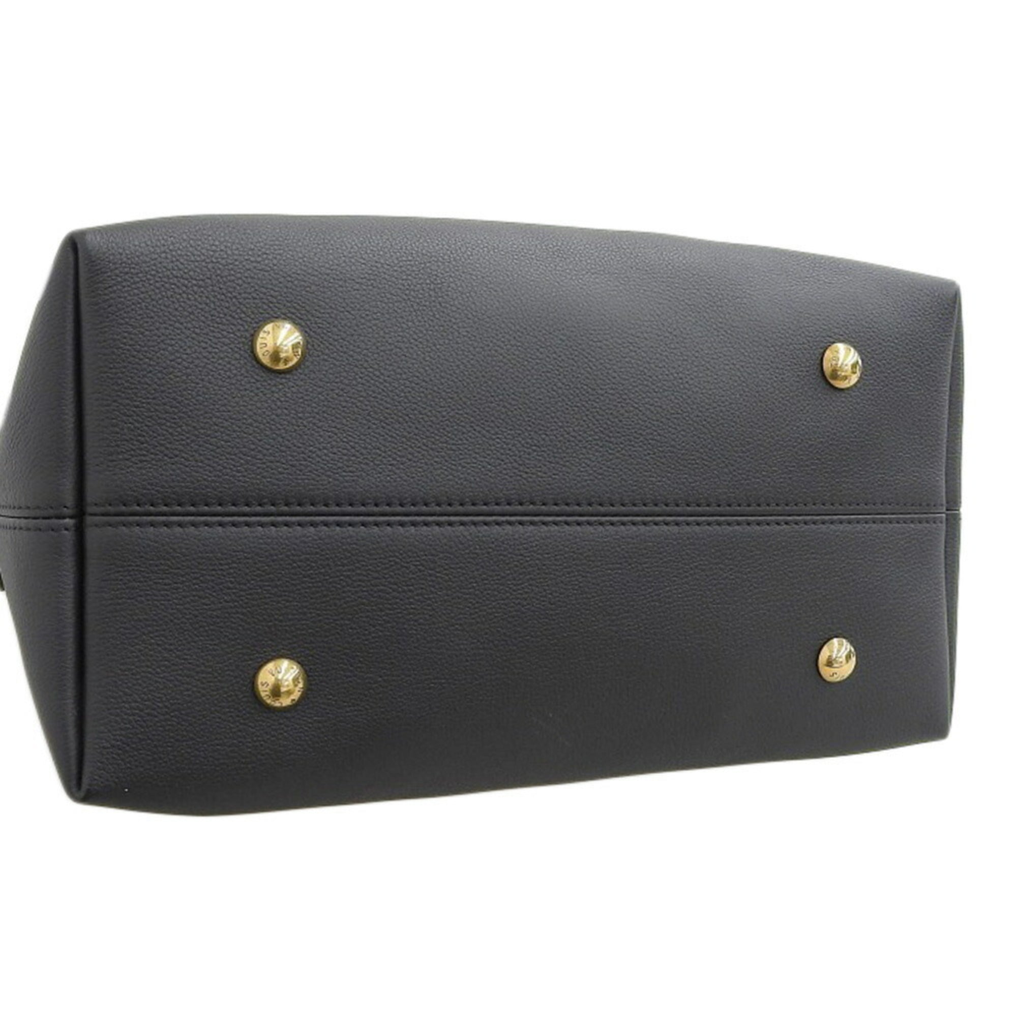 Louis Vuitton Black Noir Leather Shoulder Bag (Pre-Owned)