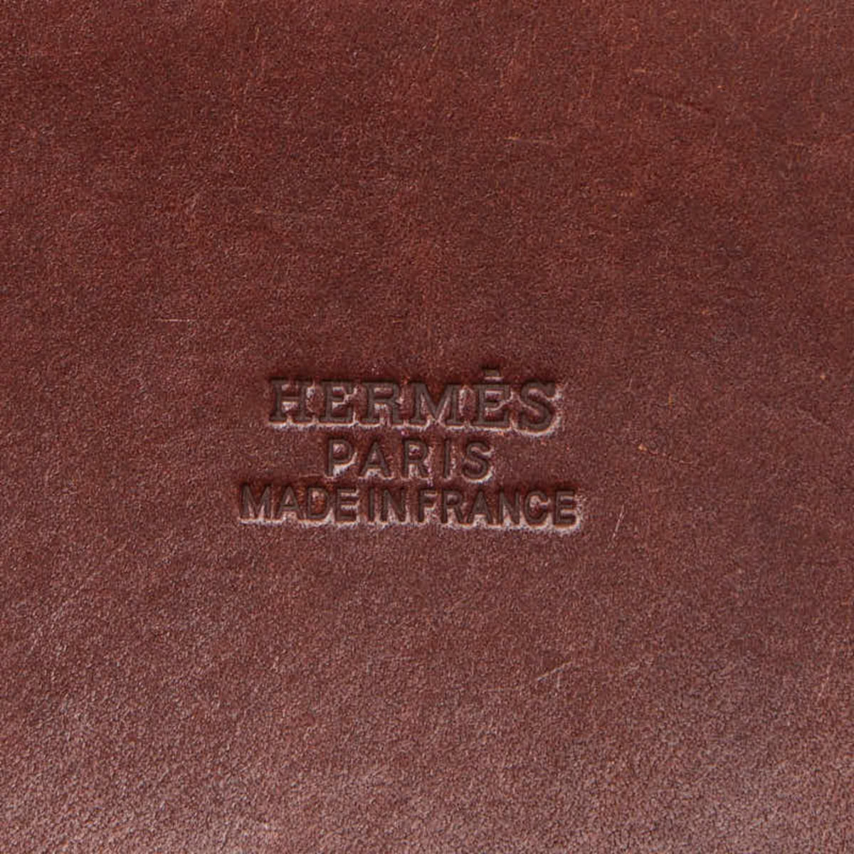 Hermes Brown Toile H Leather Tote Bag (Pre-Owned)