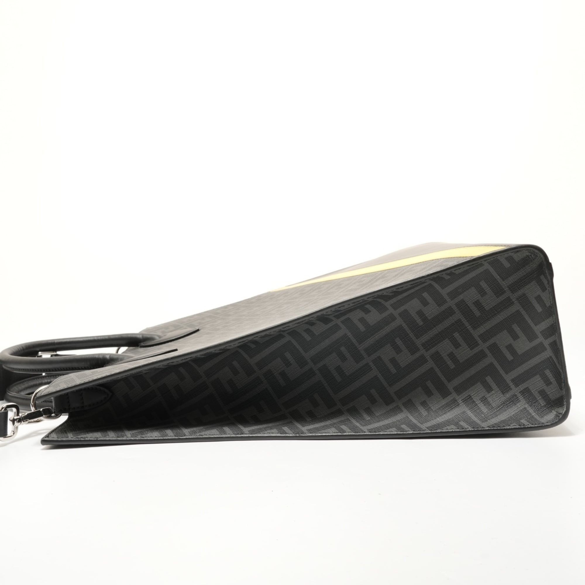 Fendi Black Zucca Handbag (Pre-Owned)