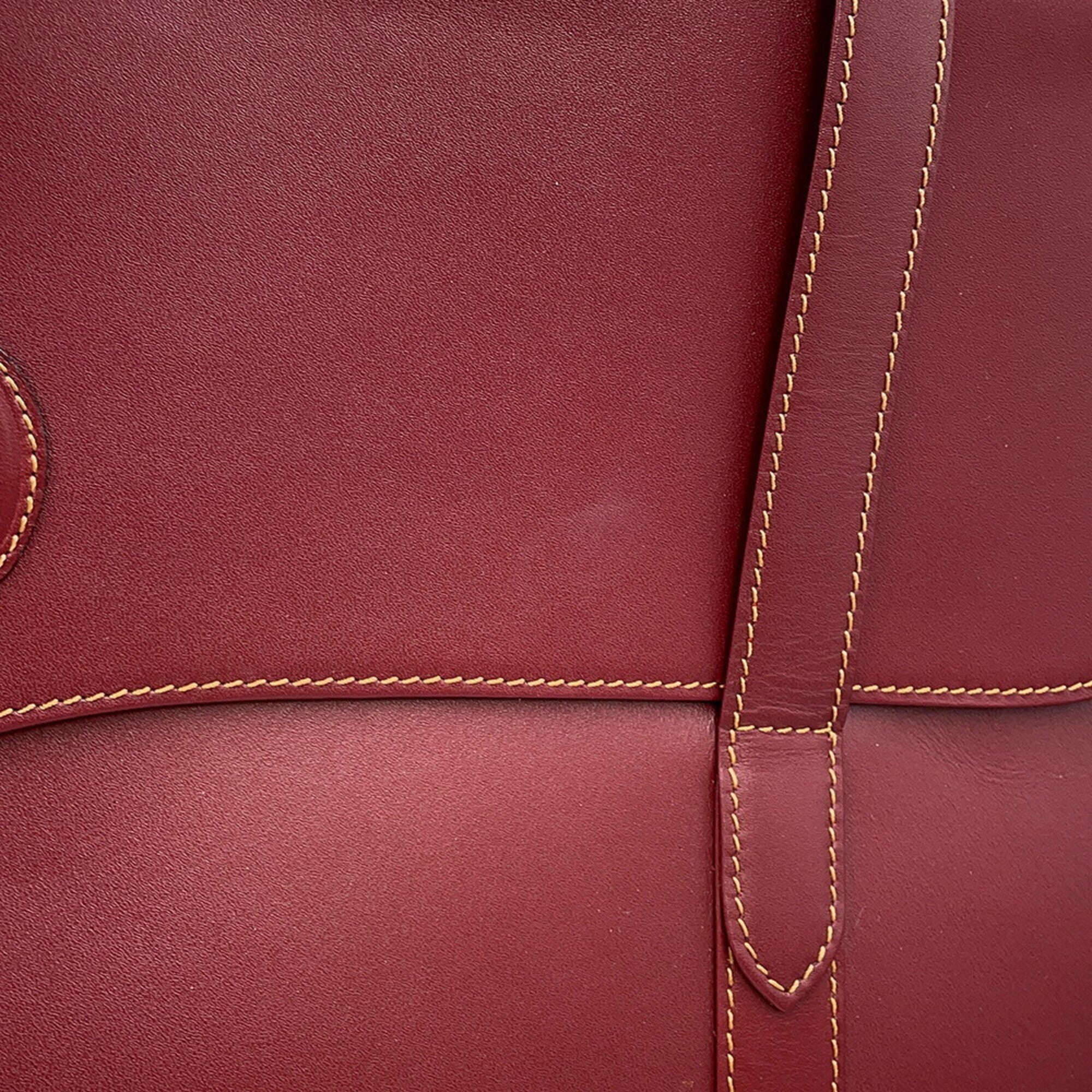 Cartier Must Bordeaux Leather Handbag Tote Bag (Pre-Owned)
