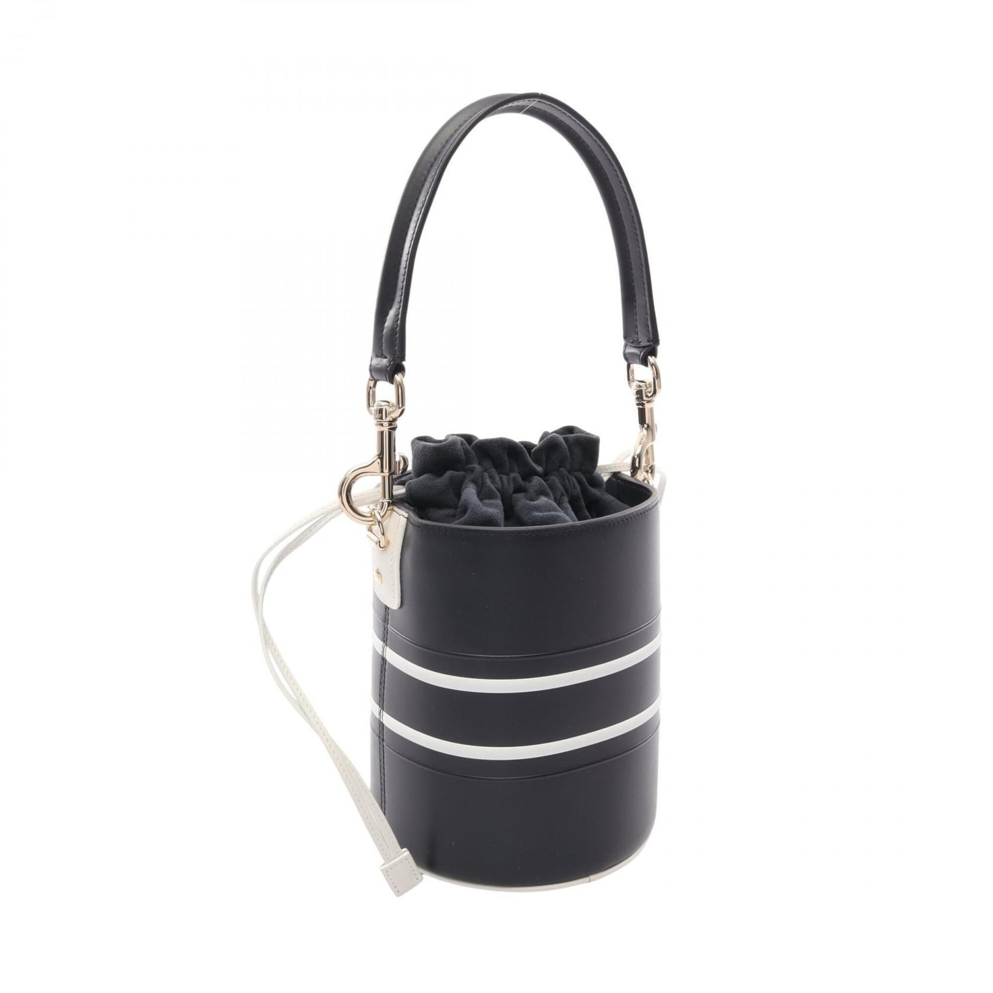 Christian Dior Navy White Leather Handbag (Pre-Owned)