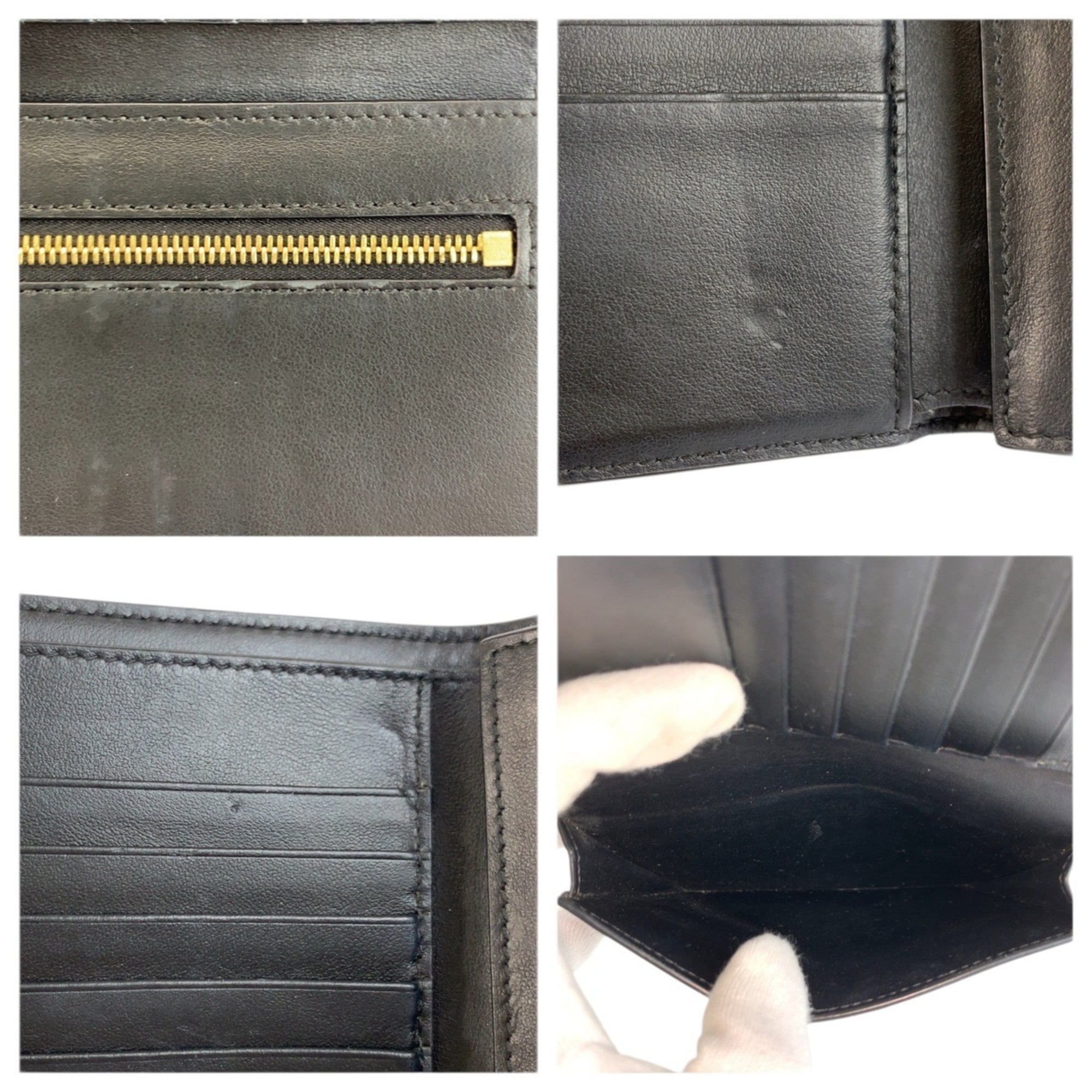 Celine Black Leather Wallet (Bi-Fold) (Pre-Owned)