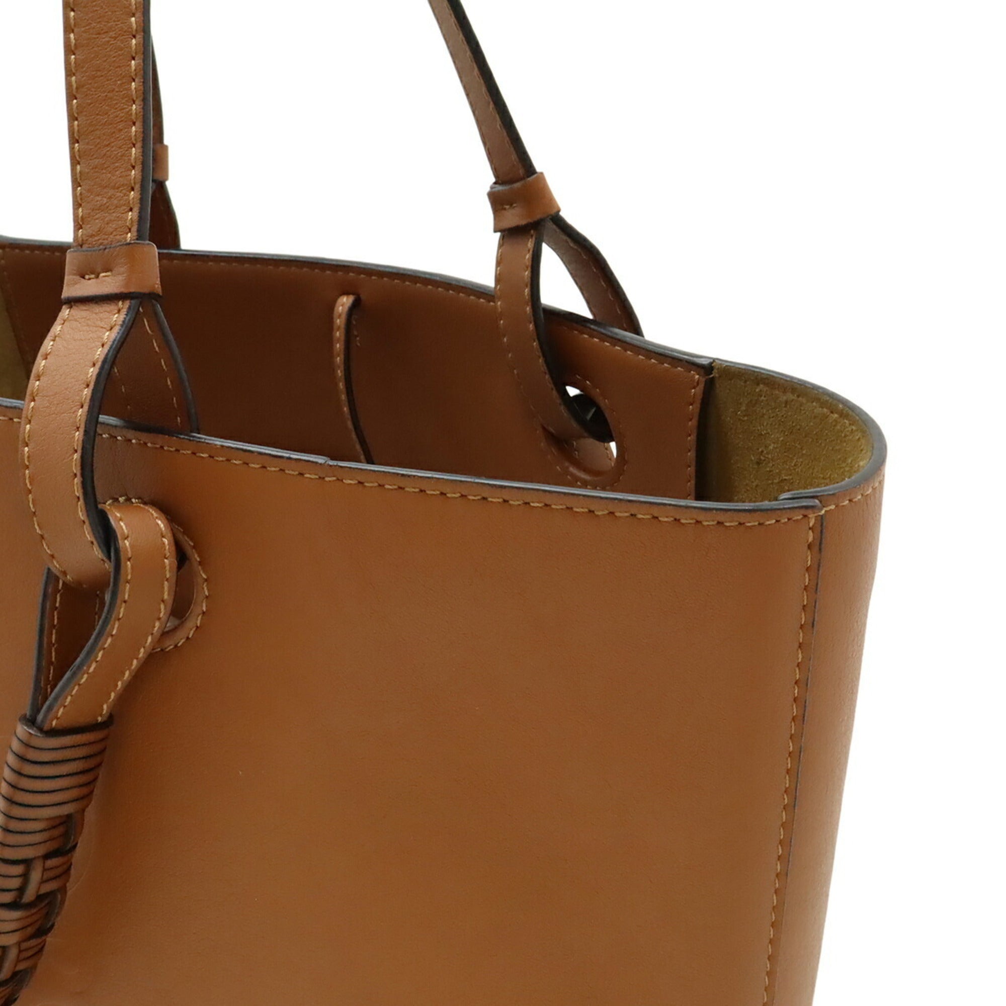Loewe Brown Leather Handbag Shoulder Bag Tote Bag (Pre-Owned)