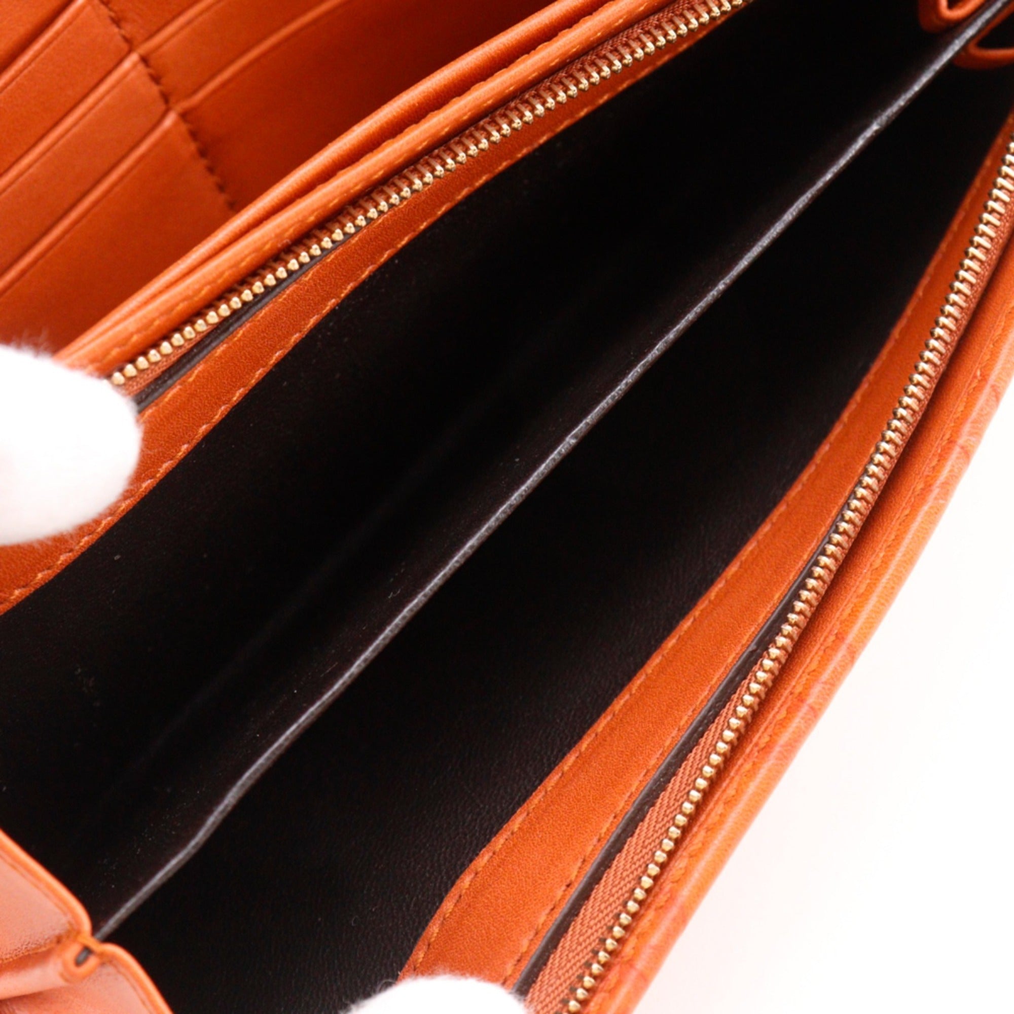 Gucci Orange Leather Chain/Shoulder Wallet (Pre-Owned)