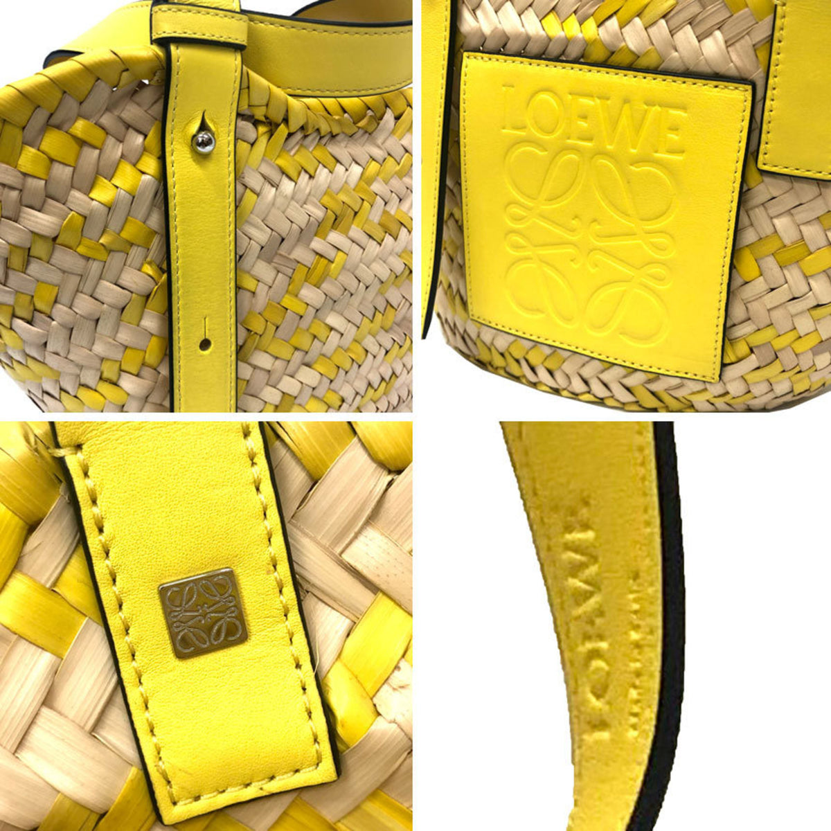 Loewe Yellow Leather Basket Handbag Tote Bag (Pre-Owned)