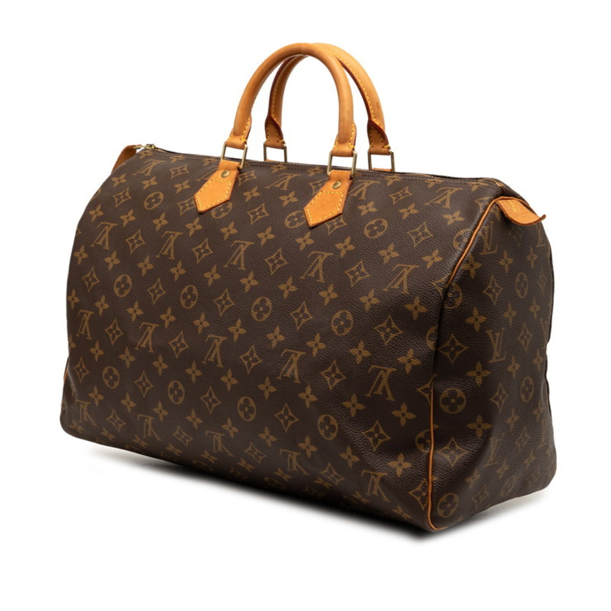 Louis Vuitton Brown Pvc Leather Boston Bag Handbag (Pre-Owned)