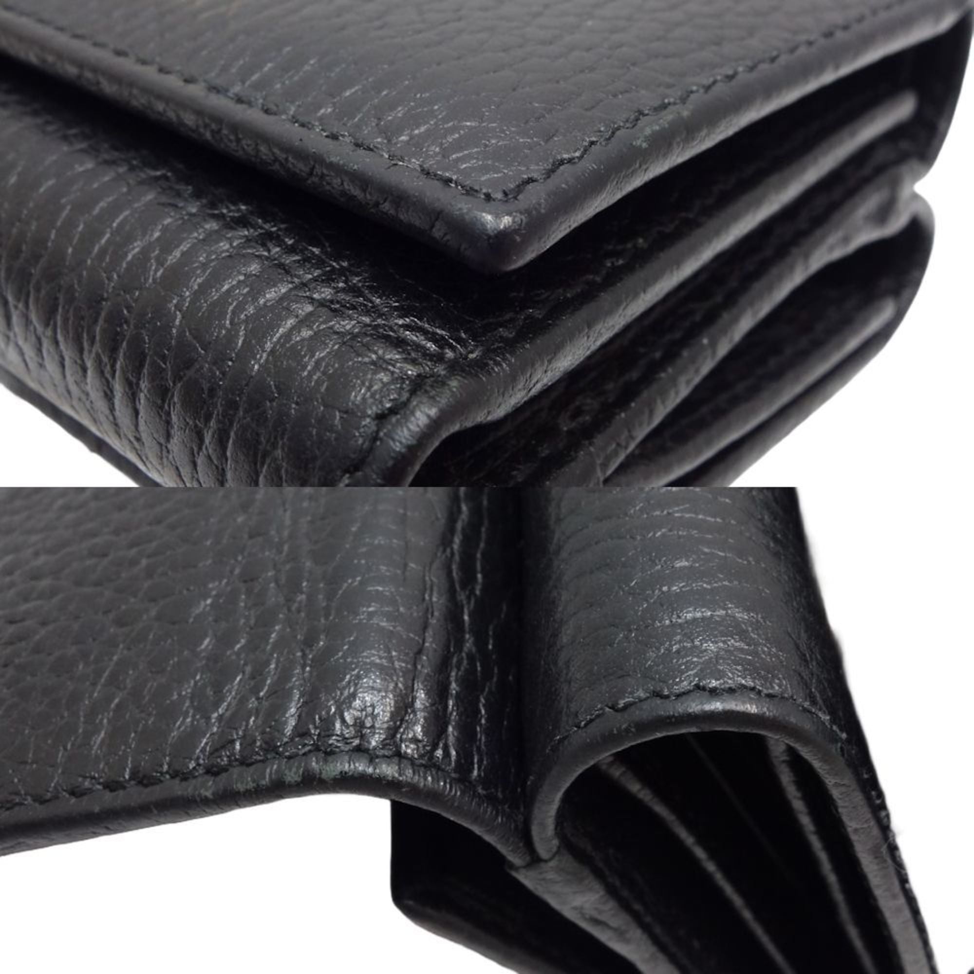 Gucci Black Leather Wallet (Tri-Fold) (Pre-Owned)