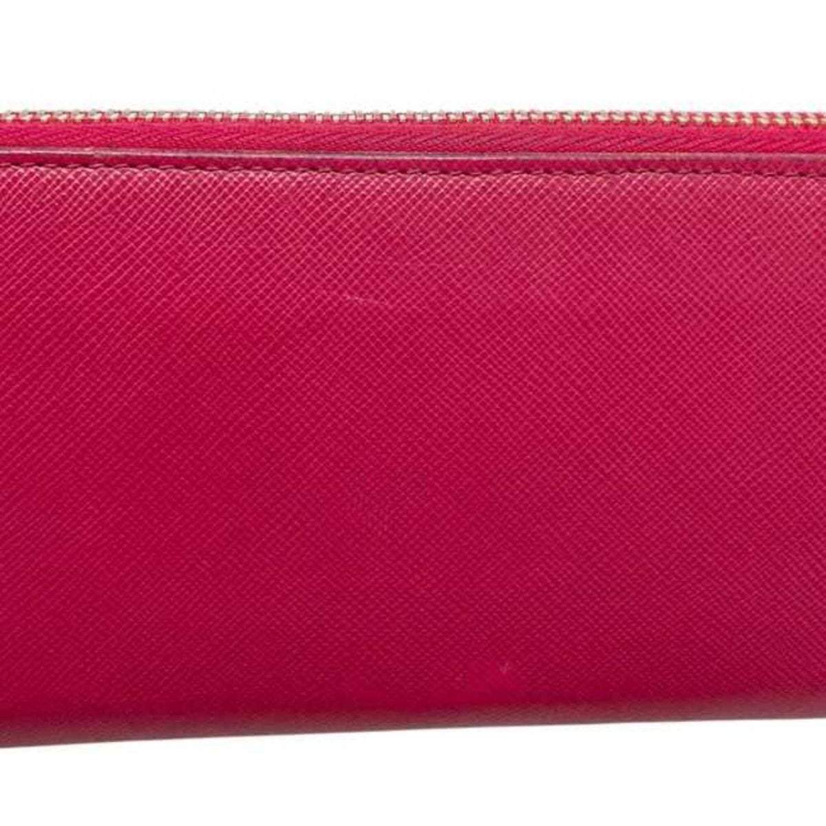 Prada Peonia Pink Leather Long Wallet (Bi-Fold) (Pre-Owned)
