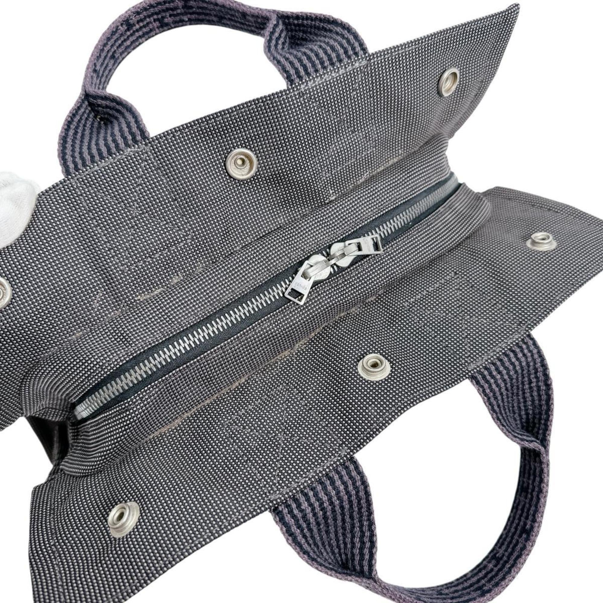 Hermes Her Line Gray Canvas Tote Bag (Pre-Owned)