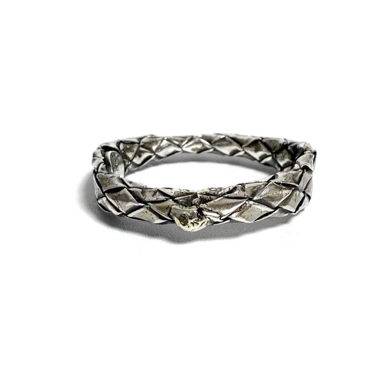 Bottega Veneta Silver 925 Band Ring (Pre-Owned)