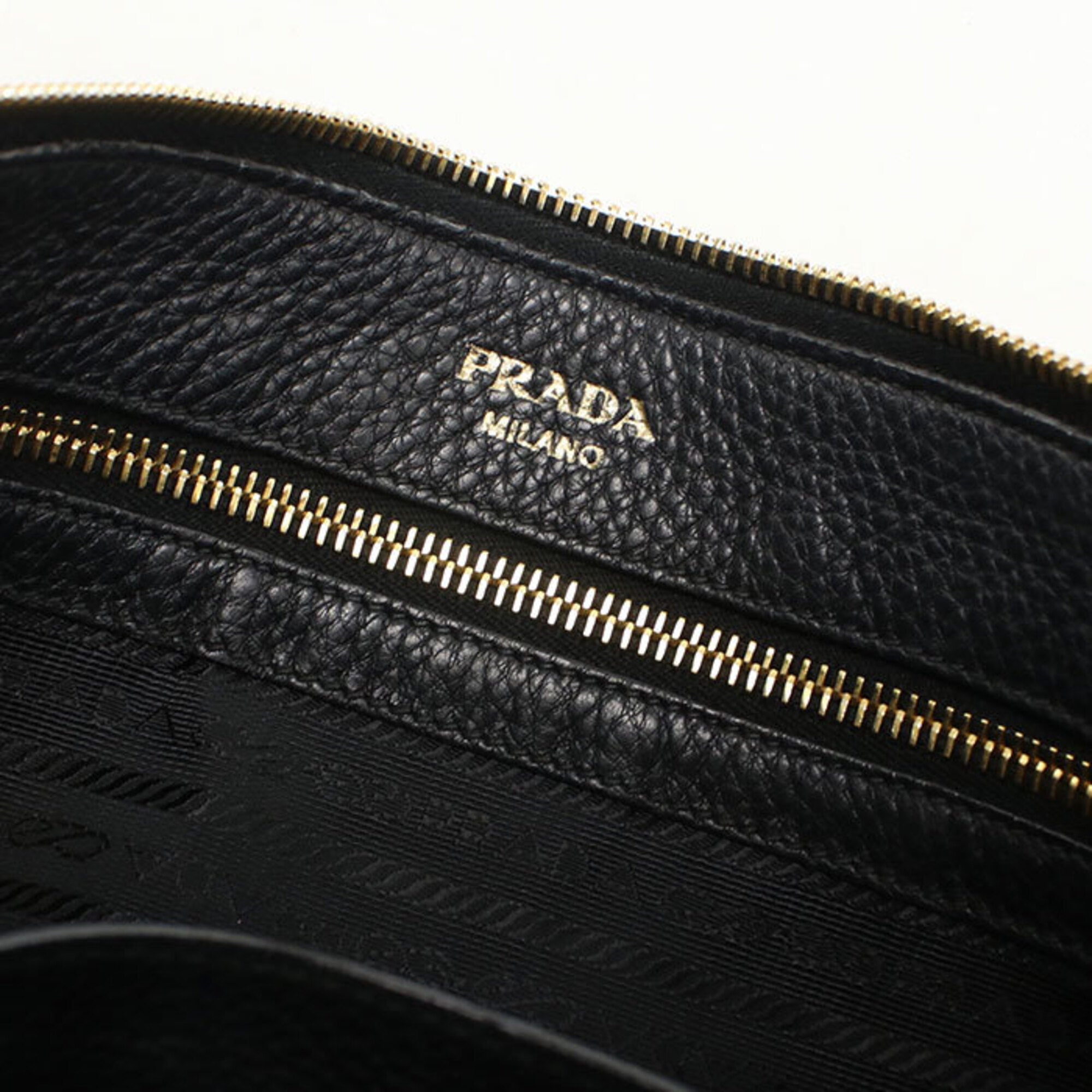 Prada Black Leather Shoulder Bag (Pre-Owned)