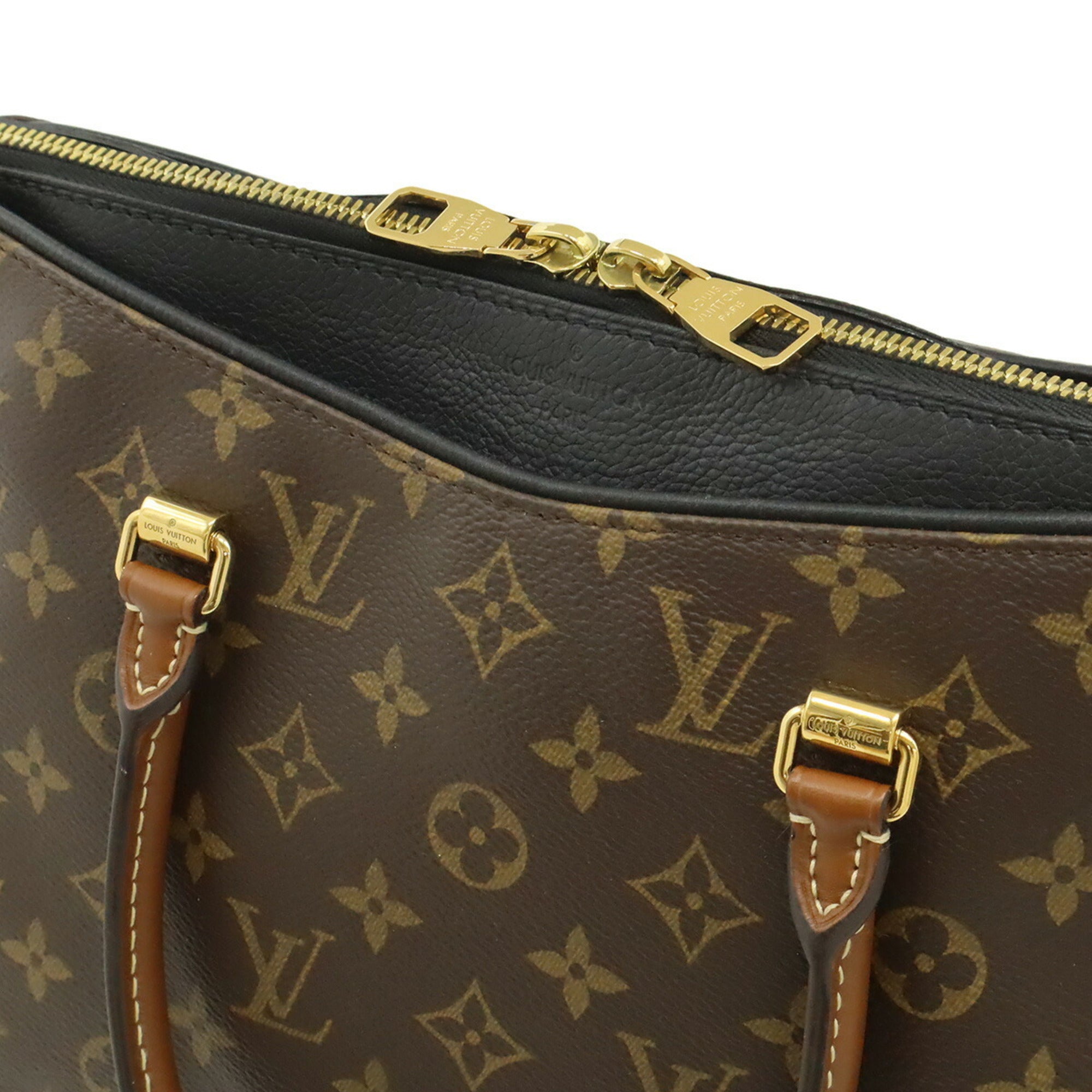 Louis Vuitton Monogram Black Noir Monogram Leather Handbag Shoulder Bag (Pre-Owned)