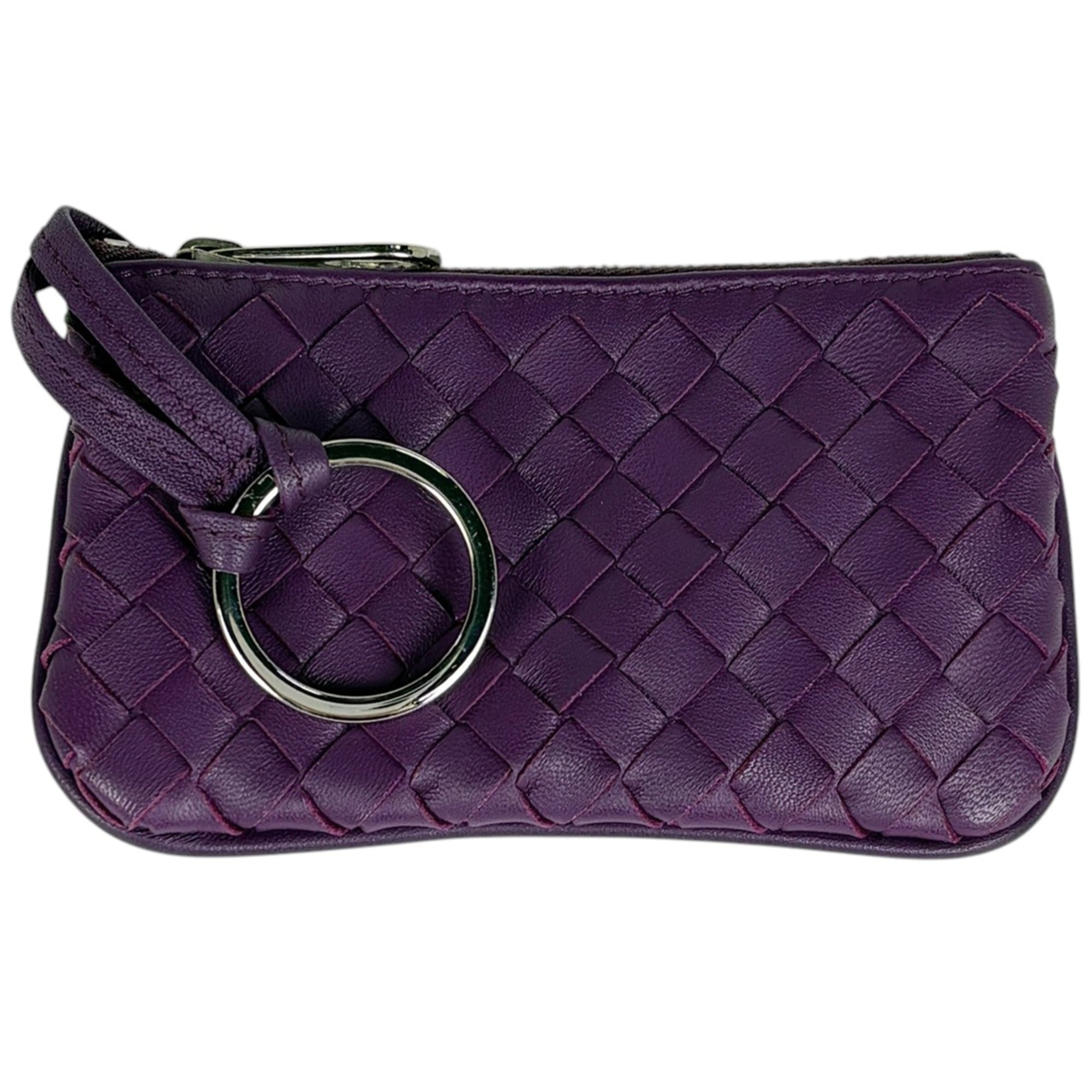 Bottega Veneta Purple Leather Coin Purse/Coin Case (Pre-Owned)