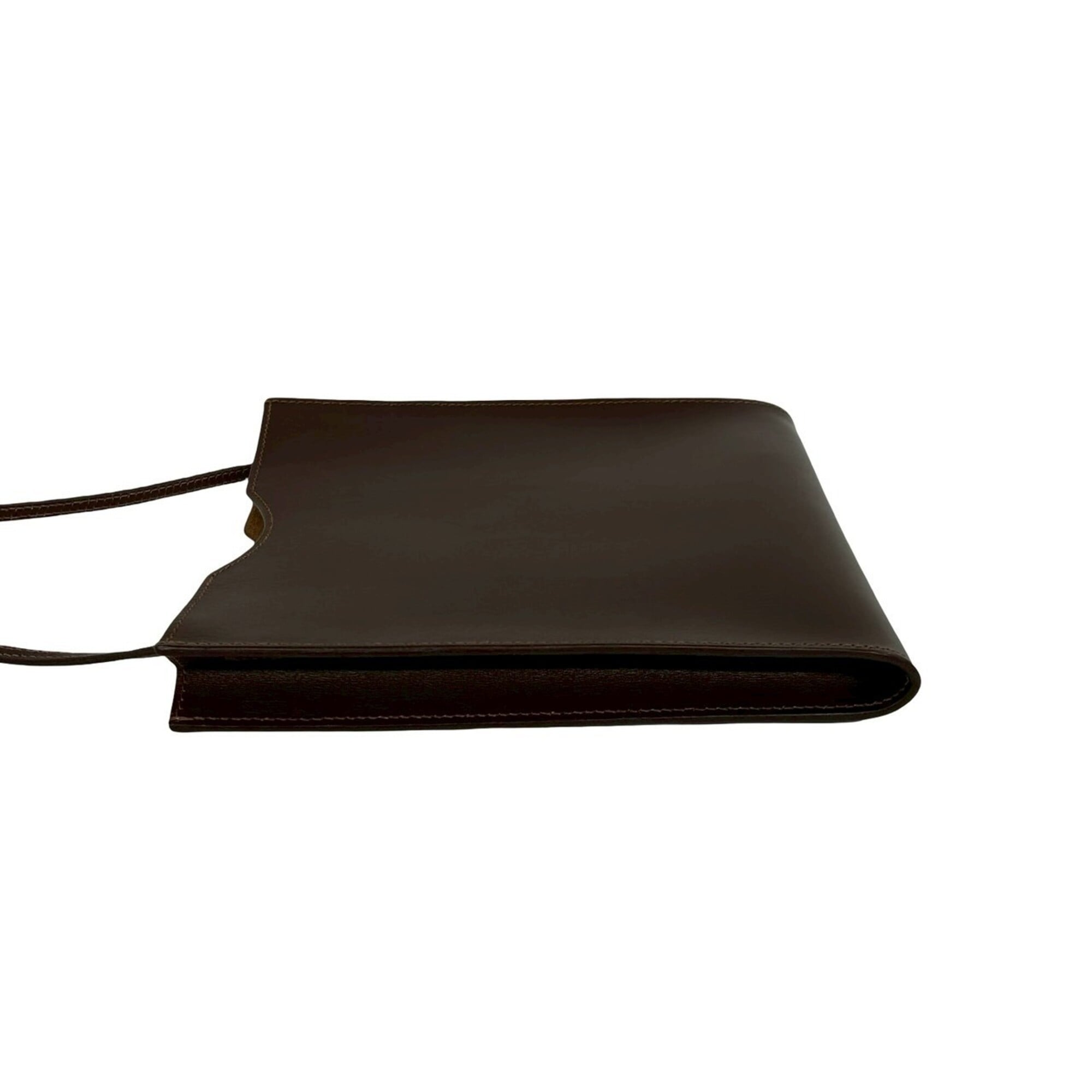 Hermes Brown Leather Pochette Shoulder Bag (Pre-Owned)