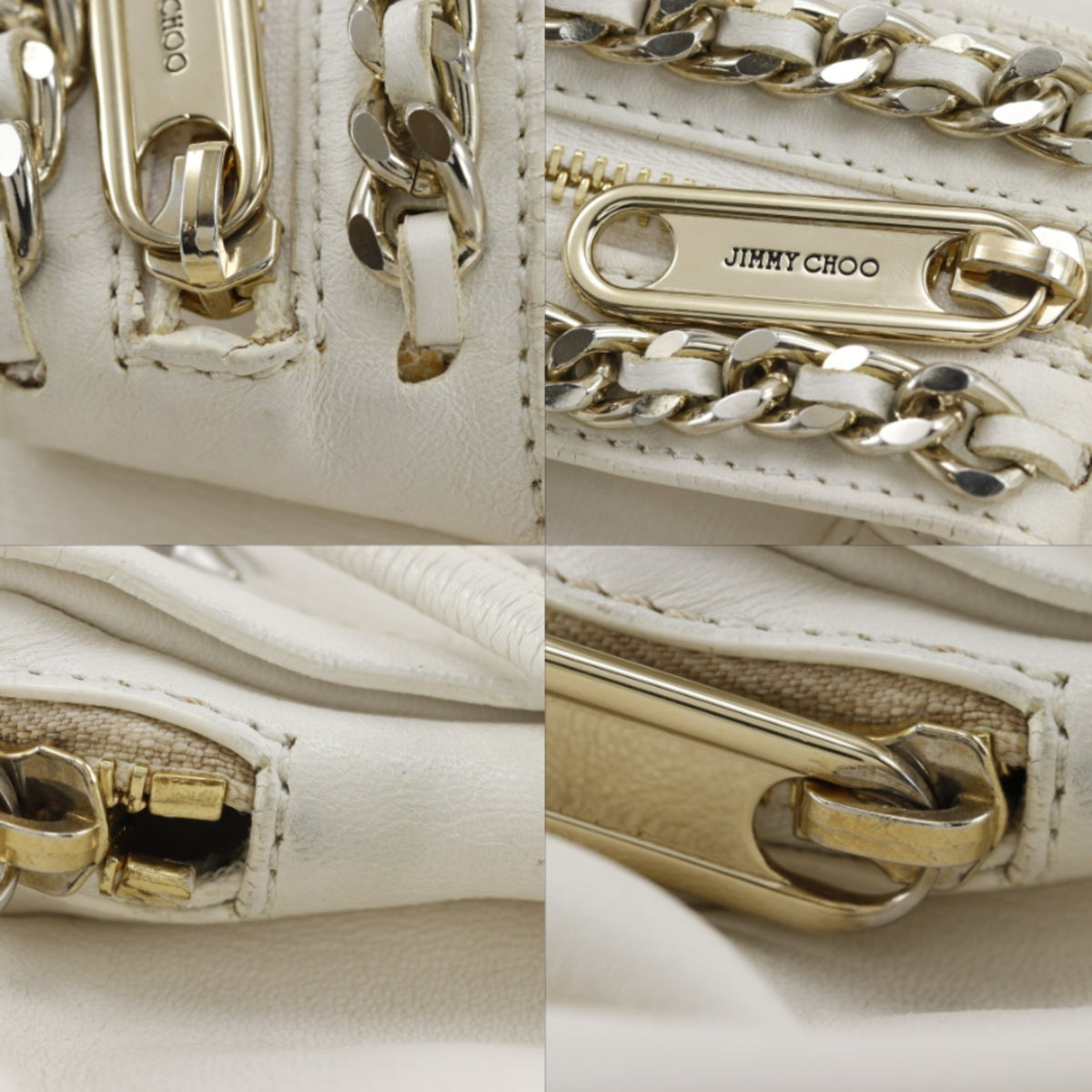 Jimmy Choo White Leather Handbag (Pre-Owned)