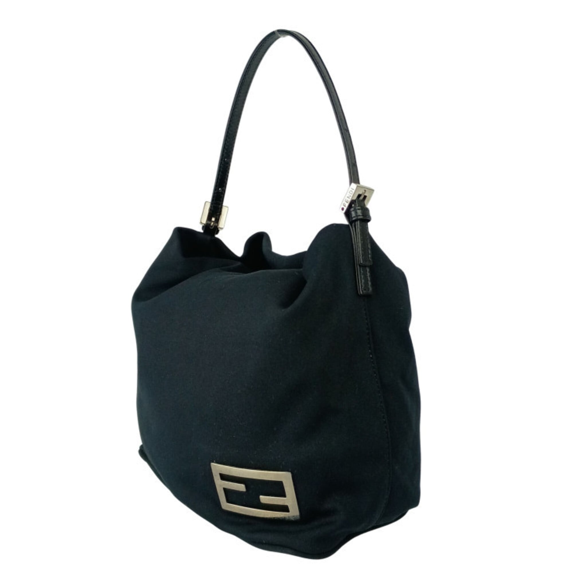 Fendi Black Canvas Handbag Shoulder Bag (Pre-Owned)