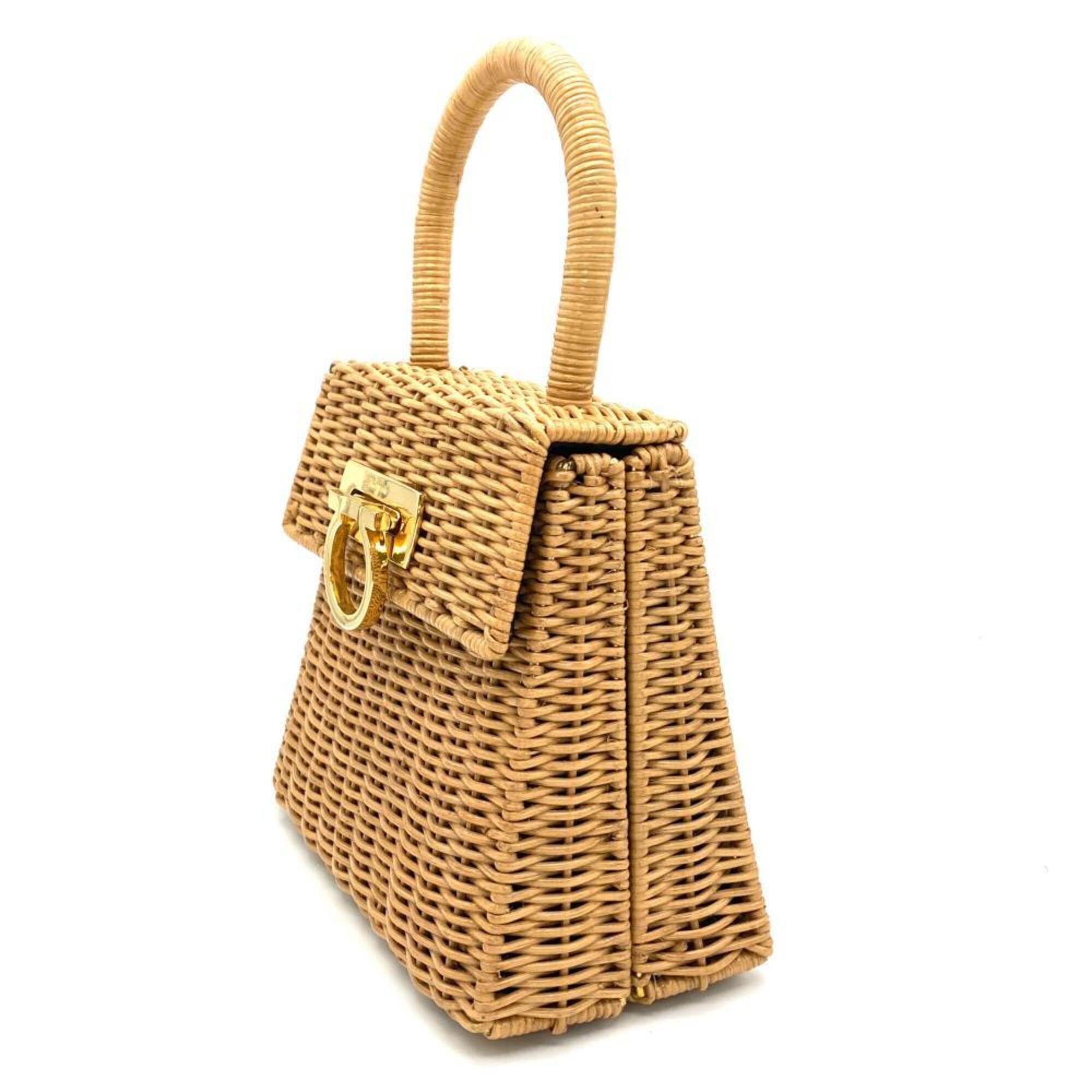 Salvatore Ferragamo Beige Wisteria Vine Handbag (Pre-Owned)