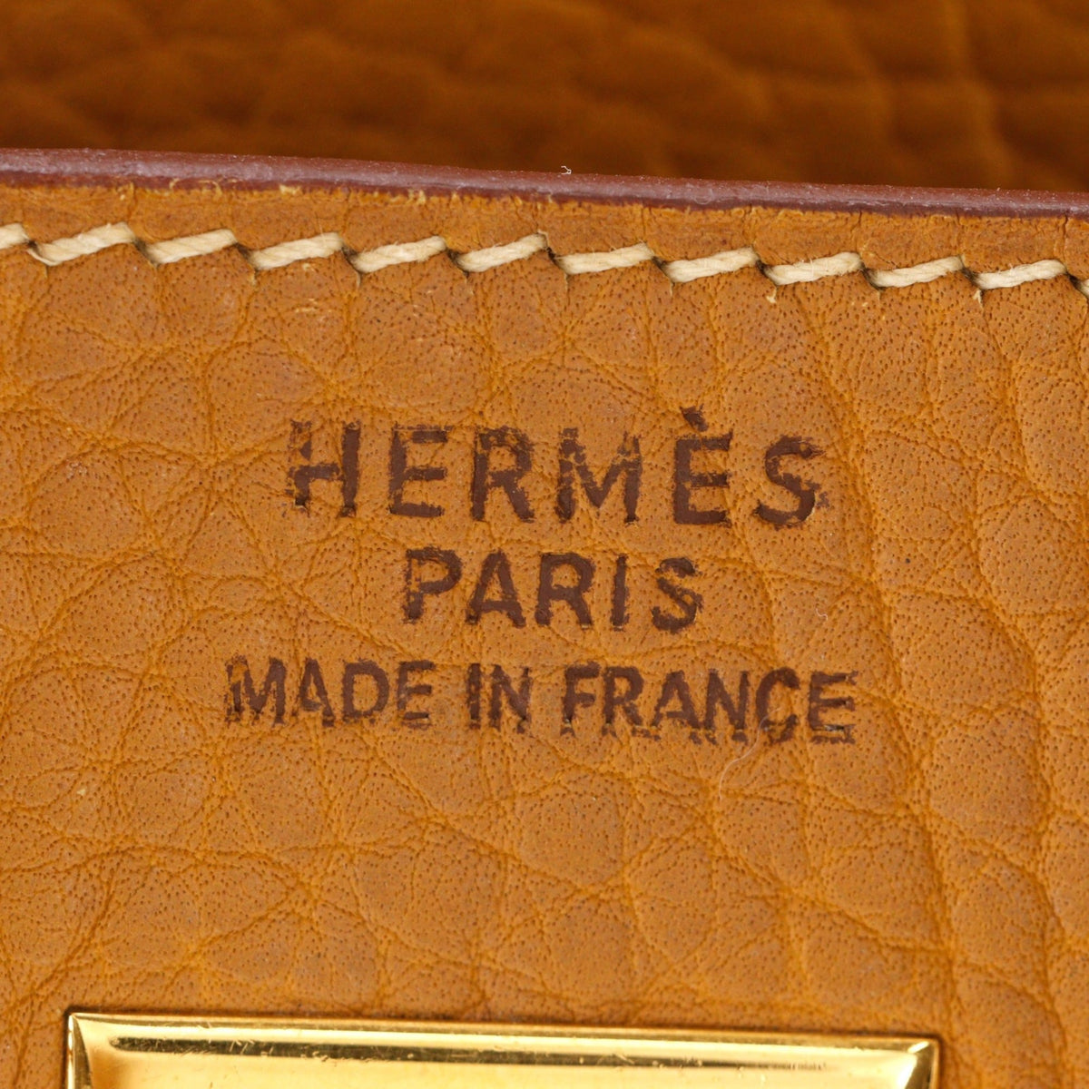 Hermes Beige Natural Fjord Leather Handbag (Pre-Owned)