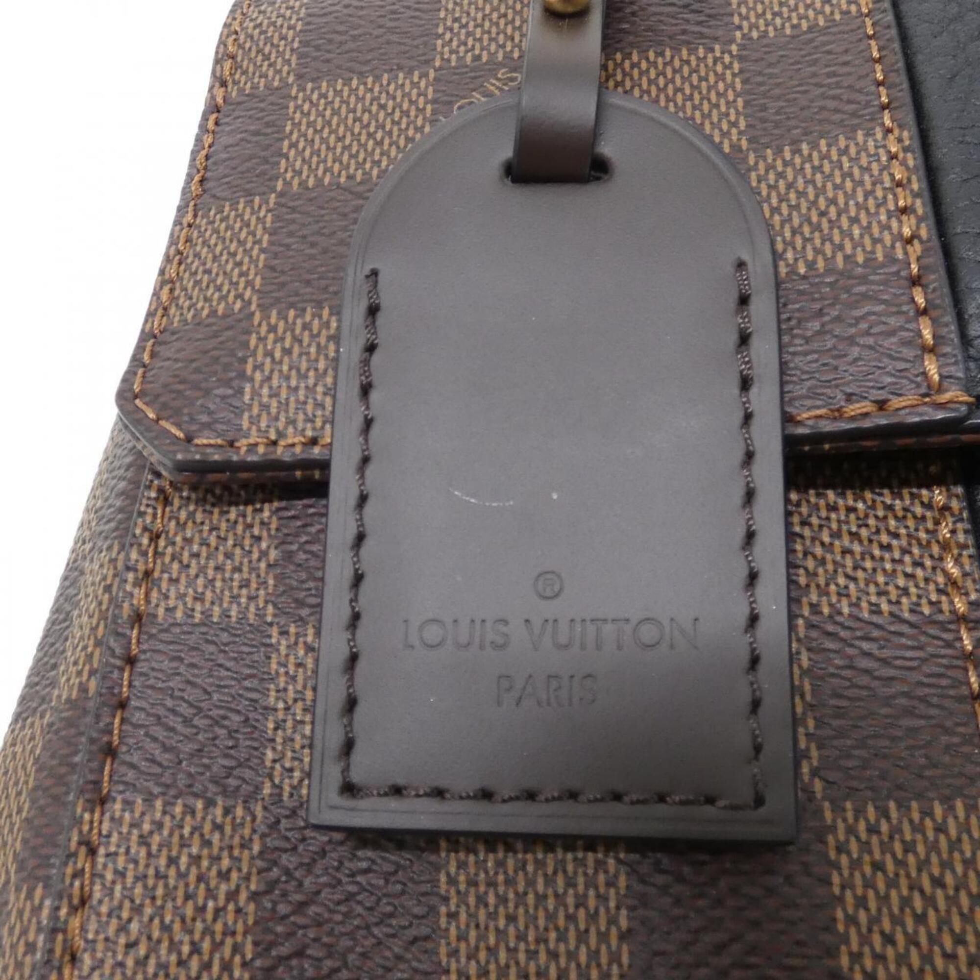 Louis Vuitton Black Coated Canvas Leather Handbag (Pre-Owned)