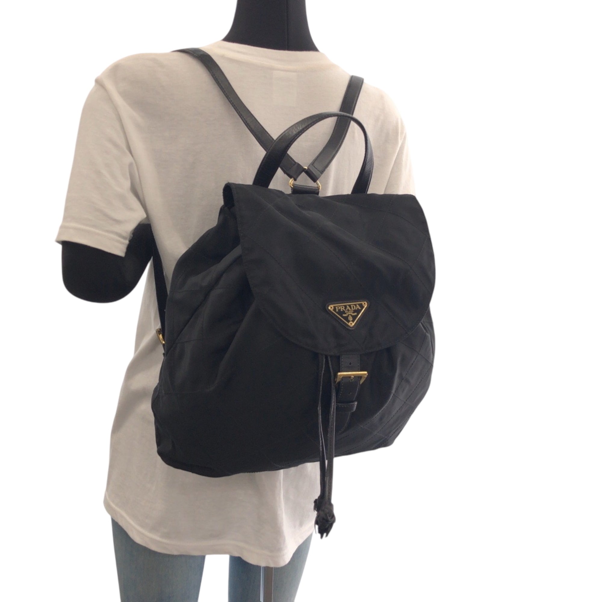 Prada Black Nylon Backpack (Pre-Owned)