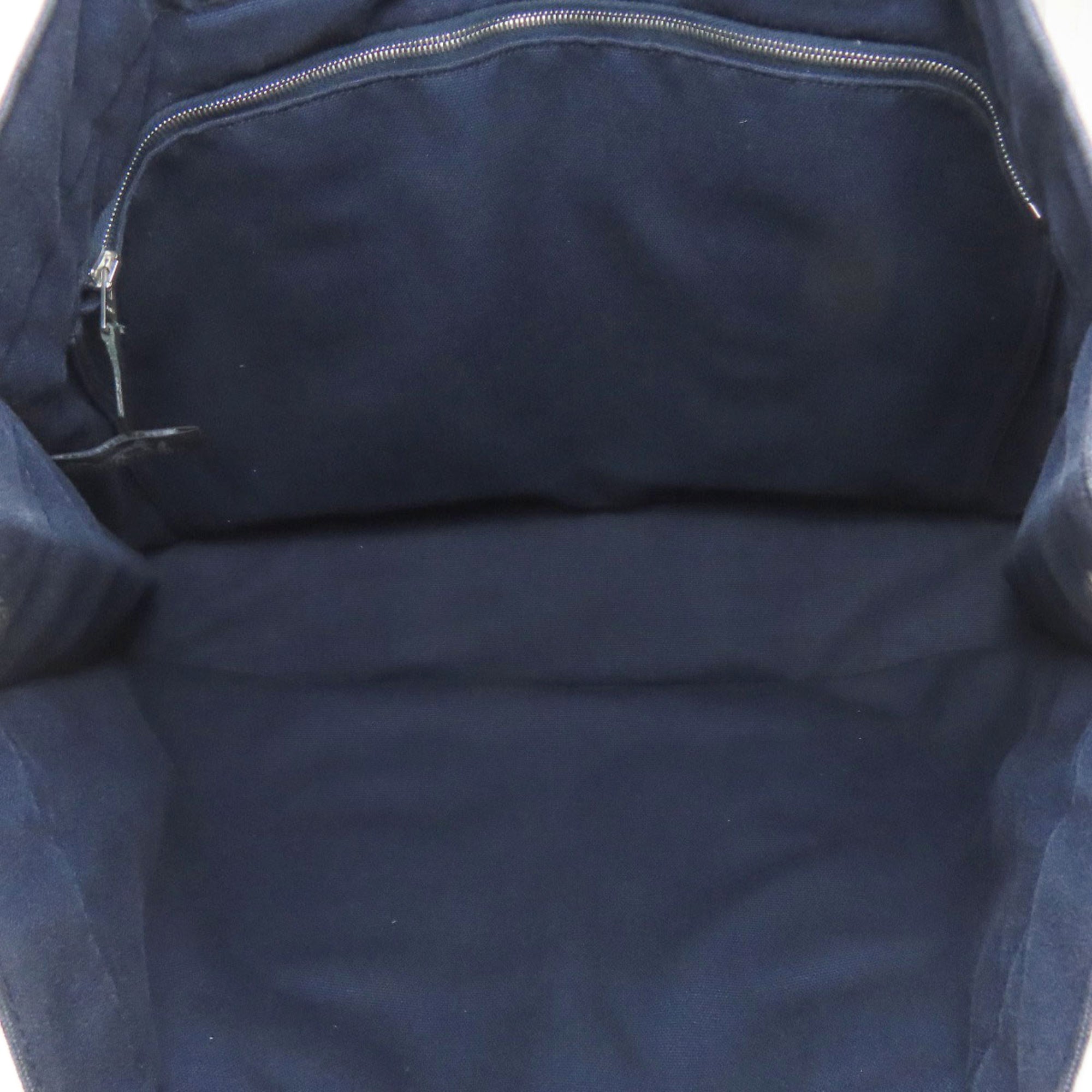 Hermes Navy Canvas Handbag (Pre-Owned)