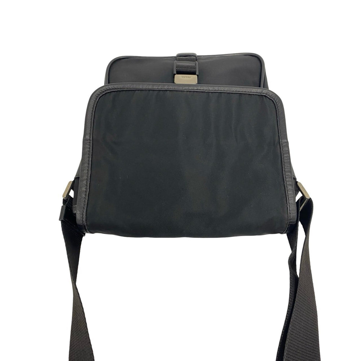 Prada Black Nylon Leather Crossbody Bag Shoulder Bag (Pre-Owned)
