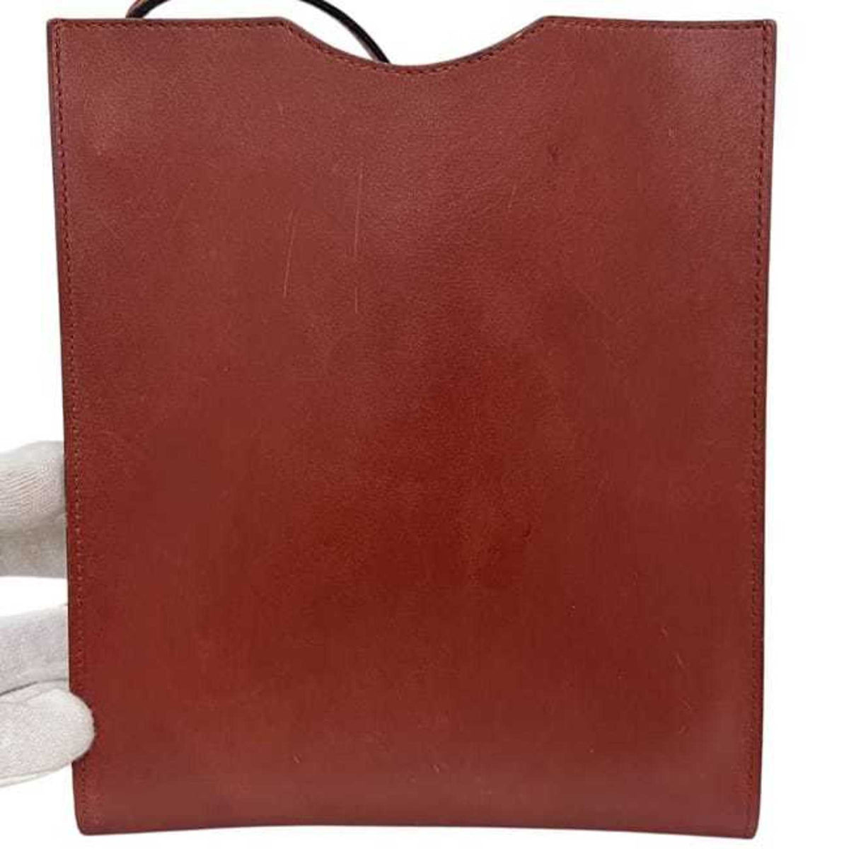 Hermes Brown Leather Pochette Shoulder Bag (Pre-Owned)