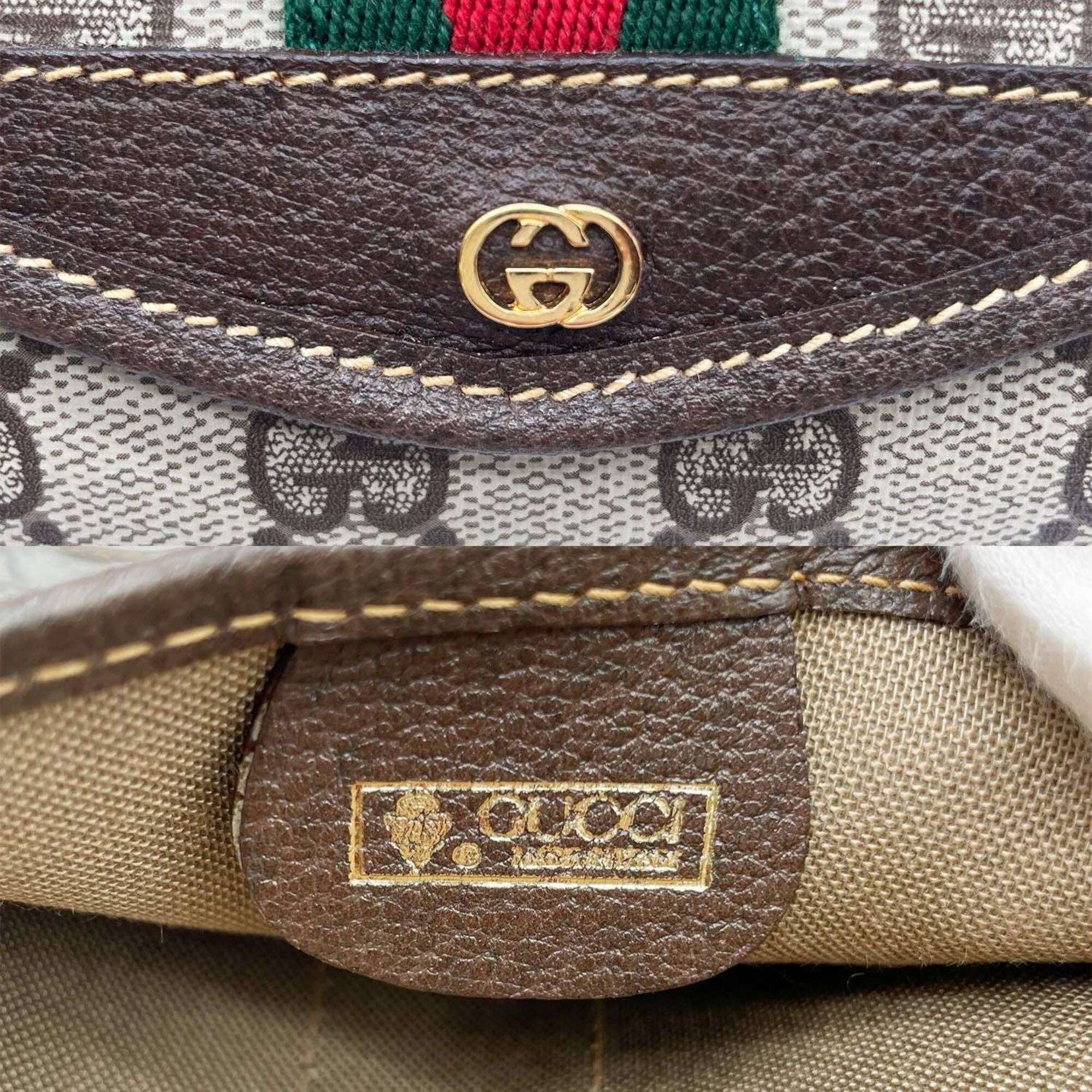 Gucci Brown Pvc Leather Pouch (Pre-Owned)