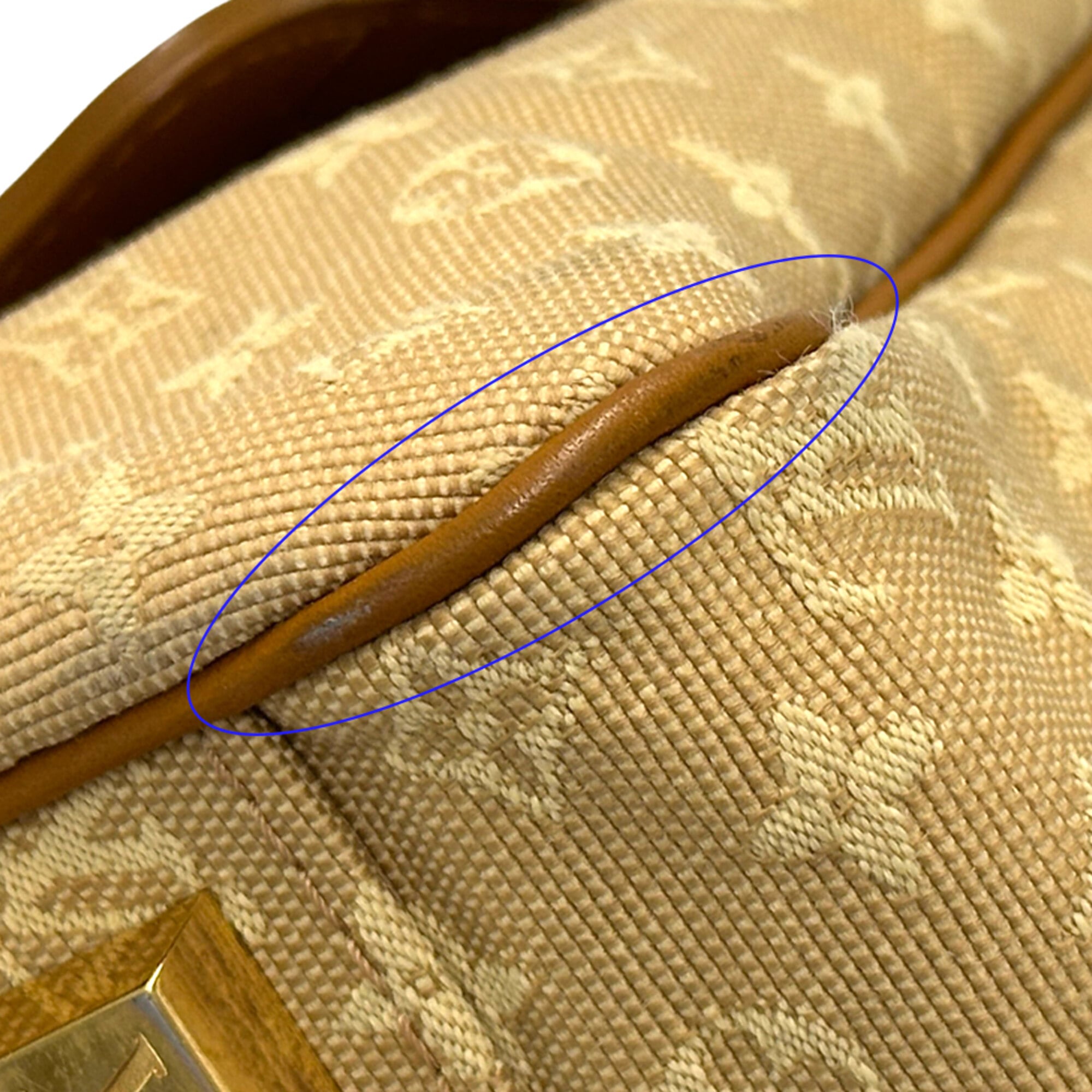 Louis Vuitton Beige Brown Monogram Mini Canvas Handbag (Pre-Owned)