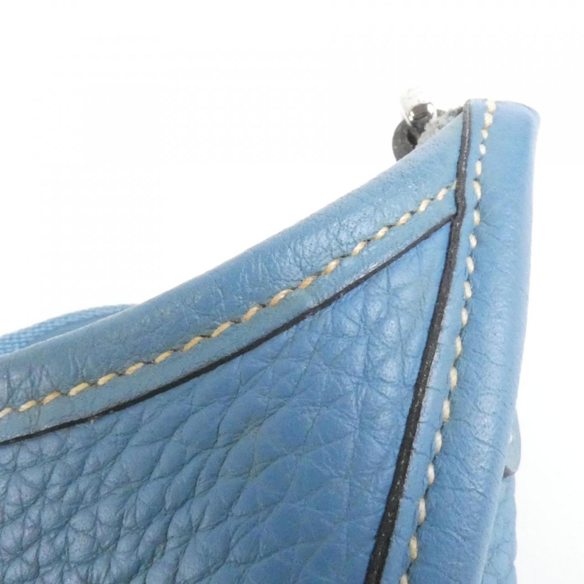 Hermes Blue Jean Taurillon Clemence Leather Shoulder Bag (Pre-Owned)