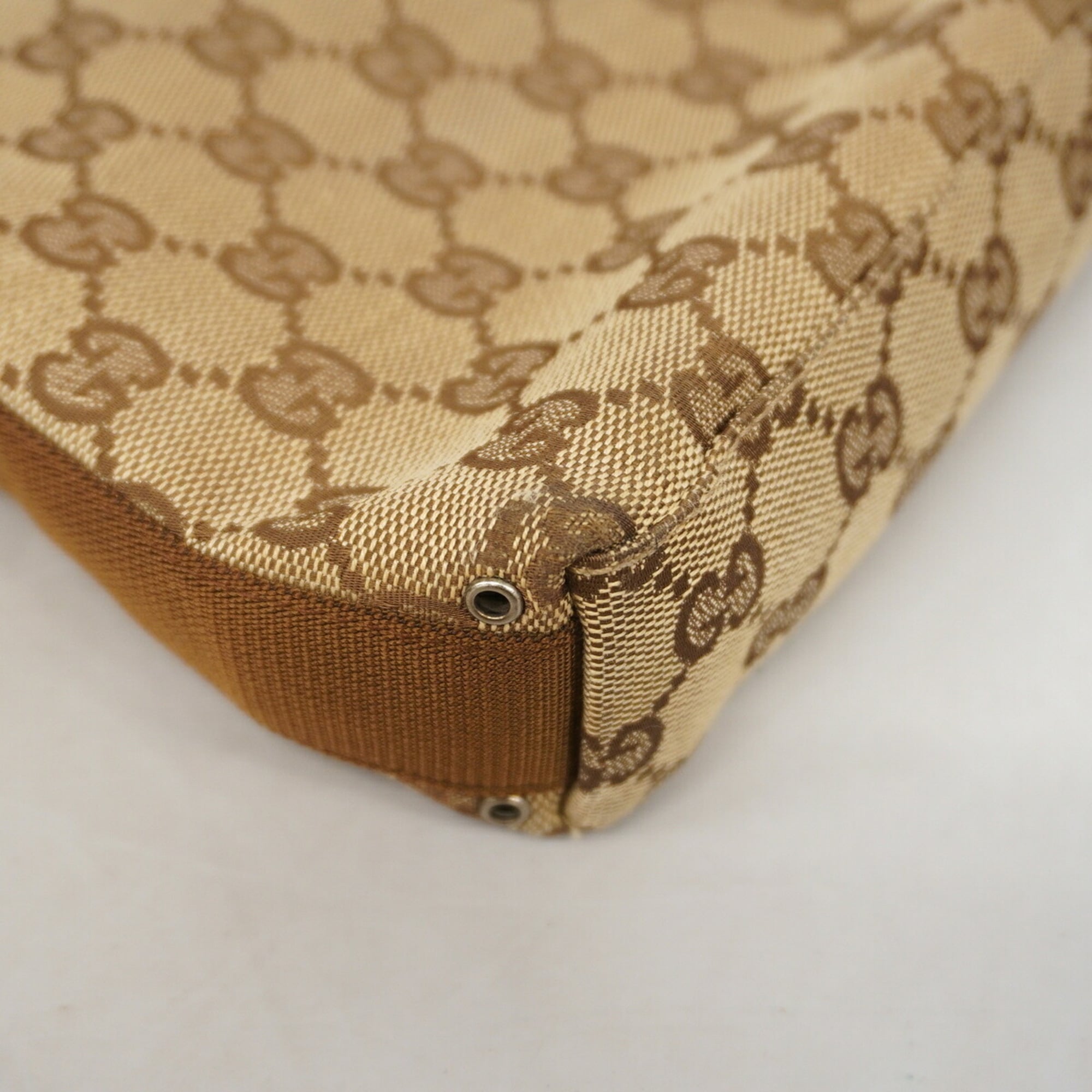 Gucci Brown Canvas Shoulder Bag (Pre-Owned)