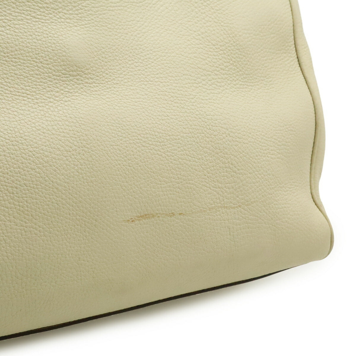 Gucci Light Beige Leather Bamboo Handbag Shoulder Bag Tote Bag (Pre-Owned)