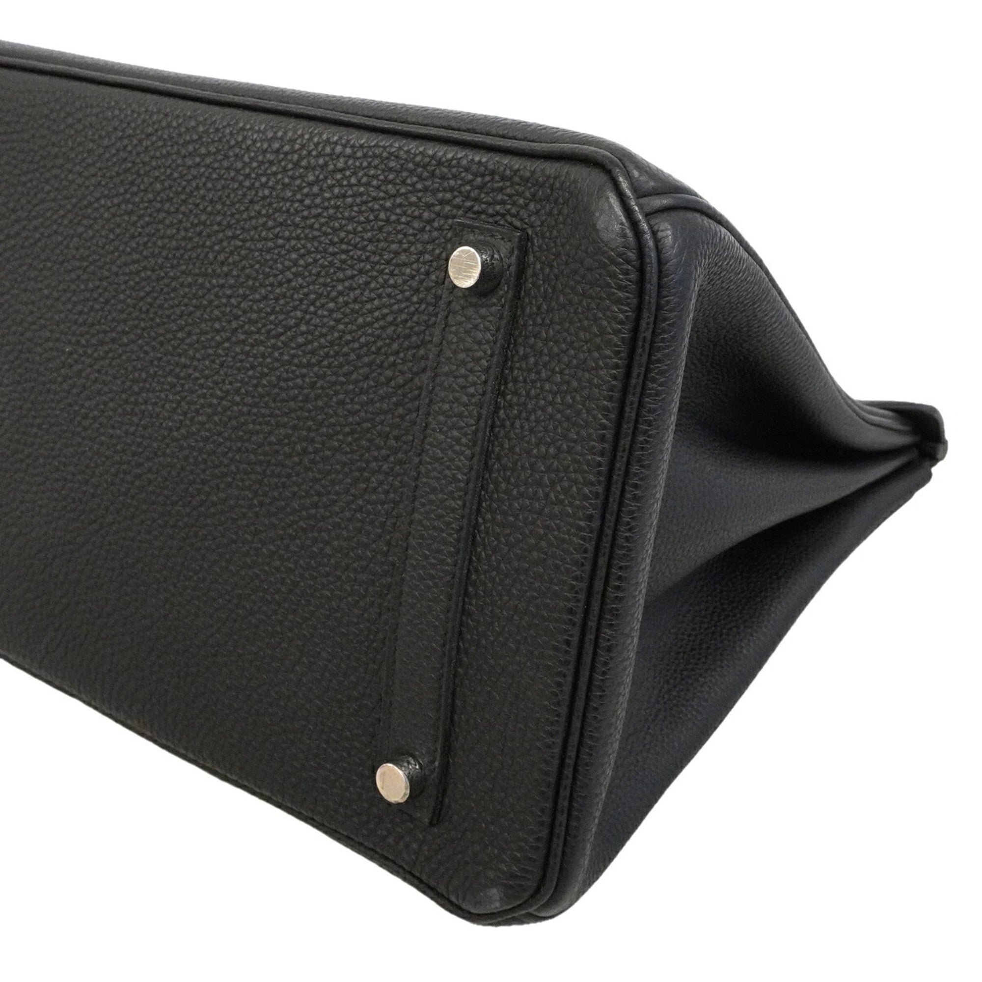 Hermes Black Togo Leather Handbag (Pre-Owned)