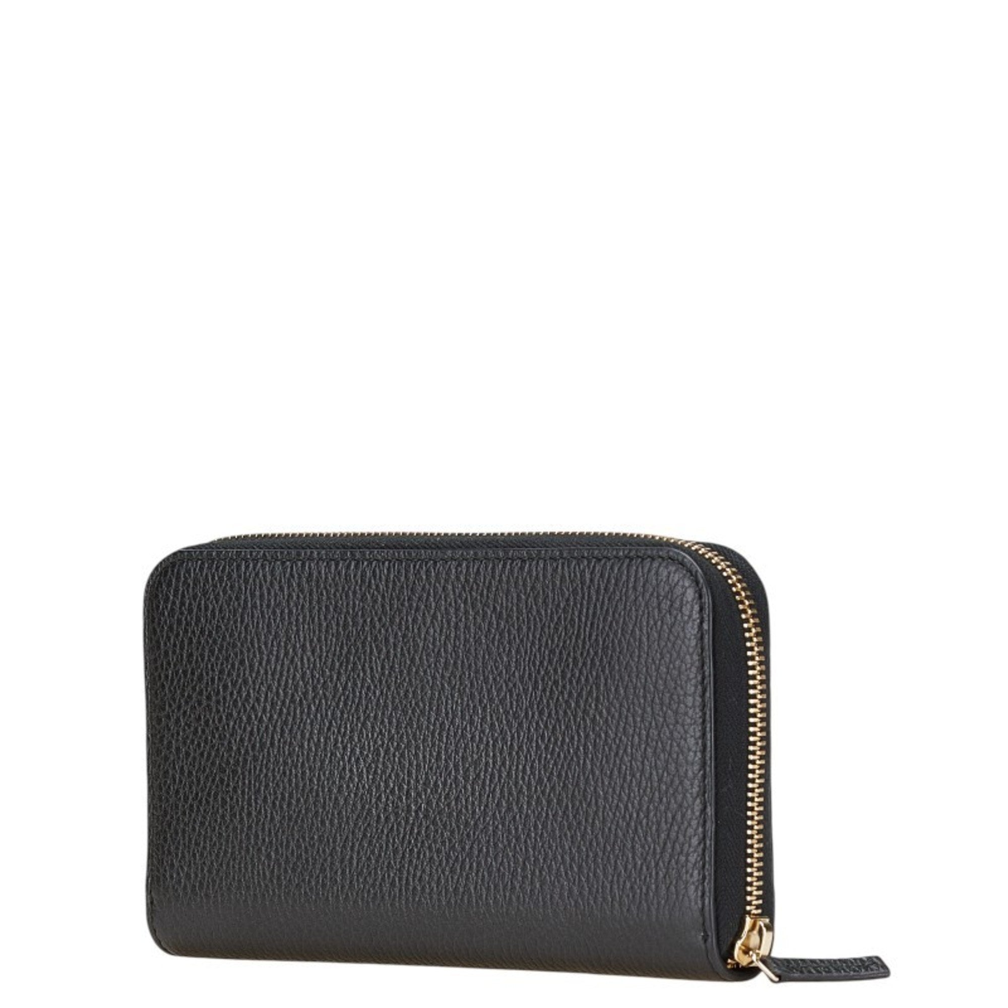 Gucci Black Leather Long Wallet (Bi-Fold) (Pre-Owned)