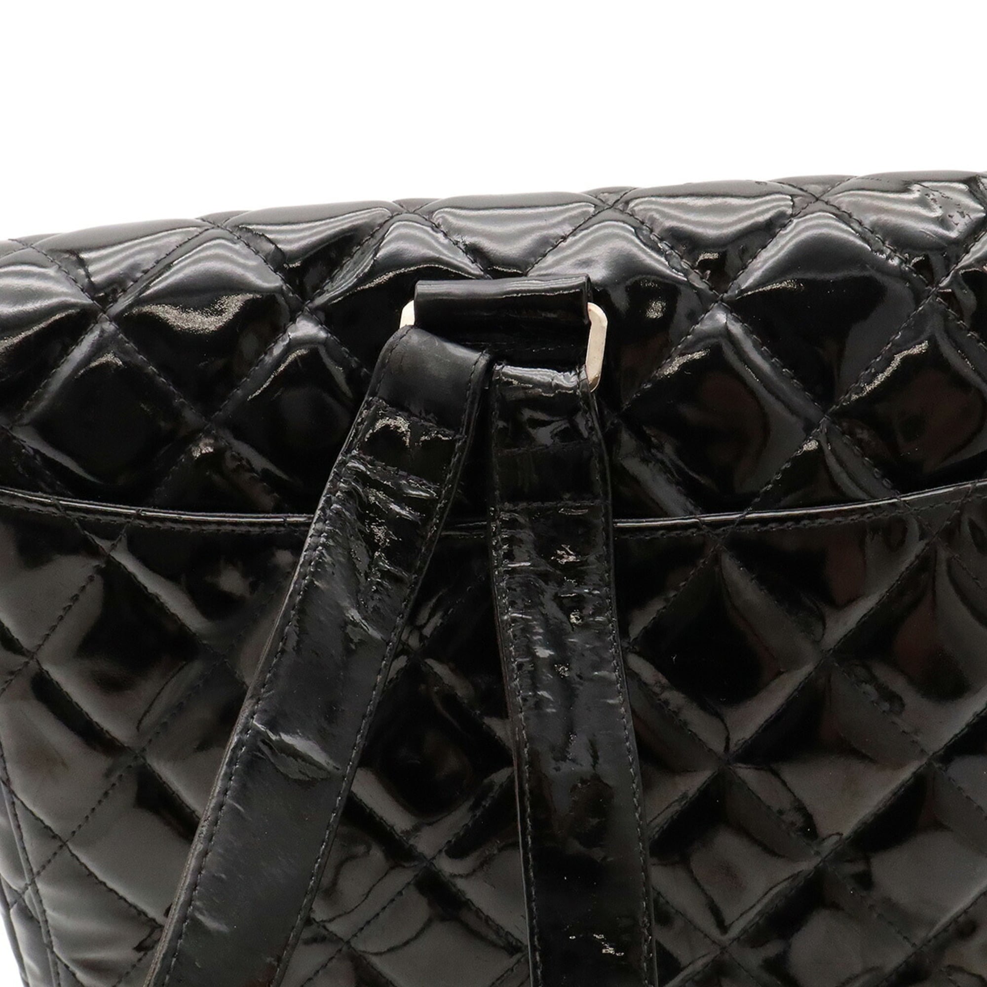 Chanel Black Patent Leather Backpack (Pre-Owned)