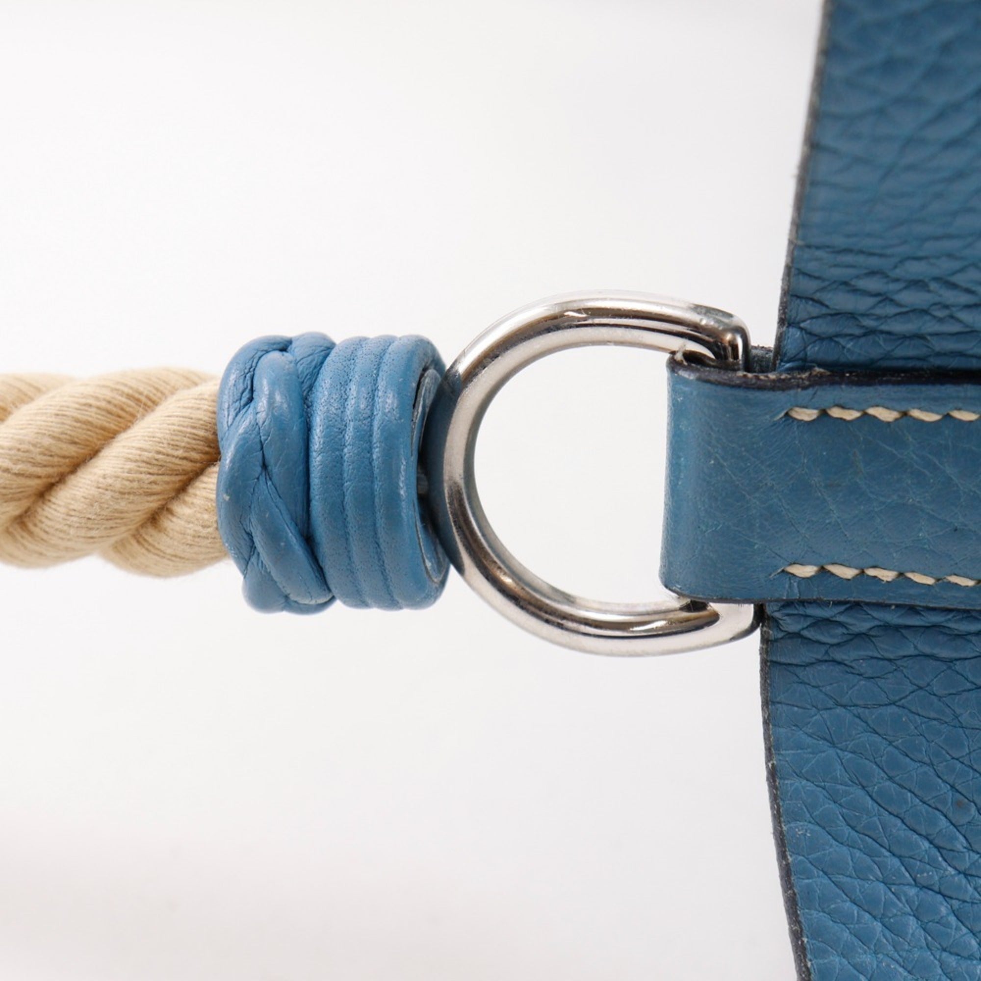 Hermes Blue Blue Jean Taurillon Clemence Leather Shoulder Bag (Pre-Owned)