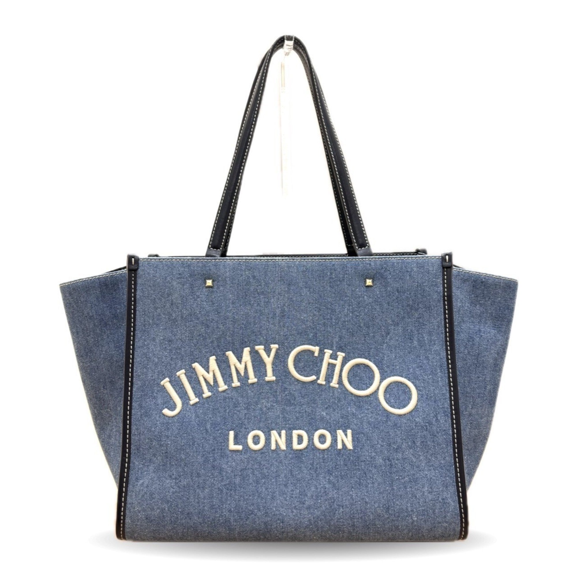 Jimmy Choo Denim Leather Tote Bag (Pre-Owned)